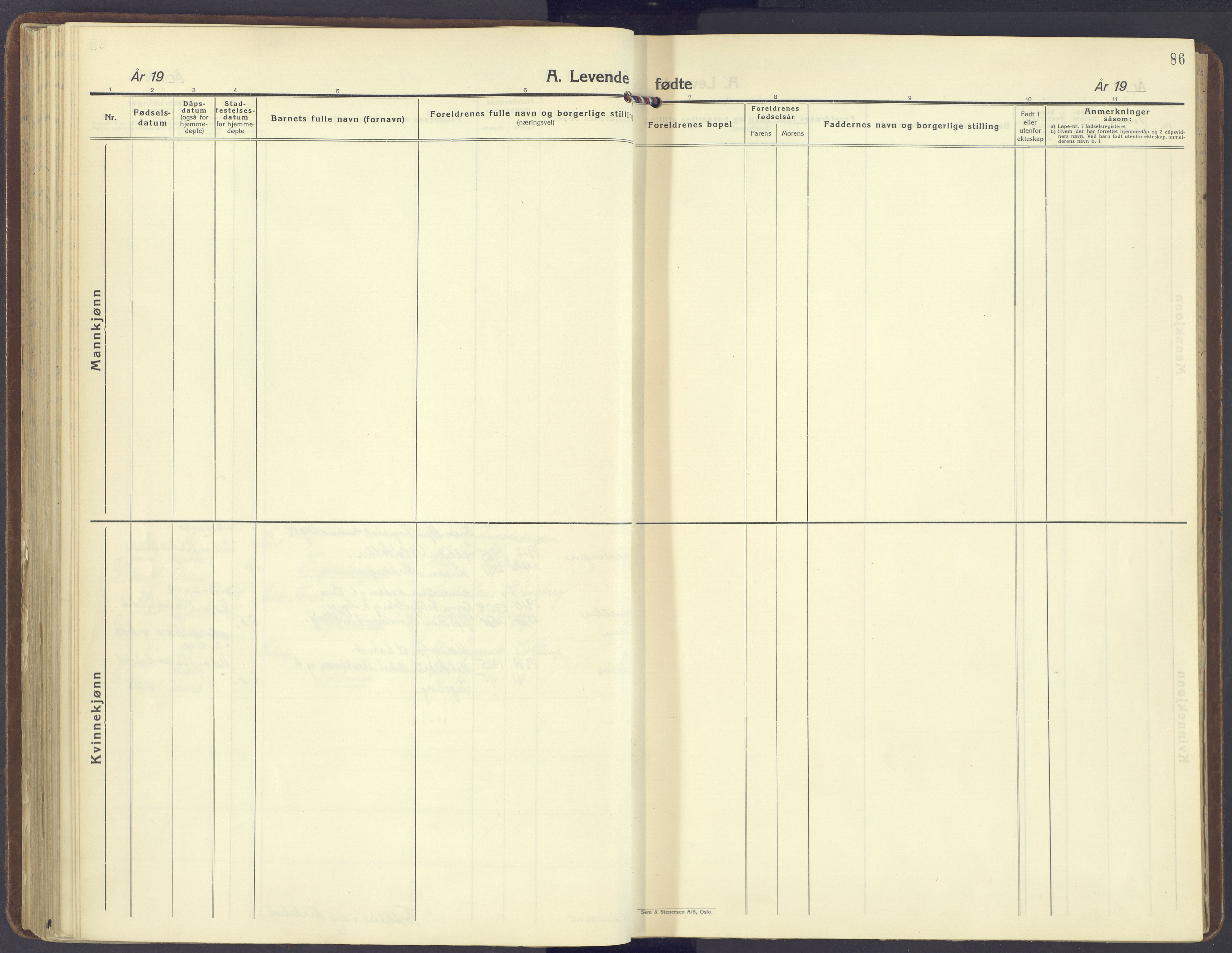 Romedal prestekontor, SAH/PREST-004/K/L0014: Parish register (official) no. 14, 1936-1949, p. 86