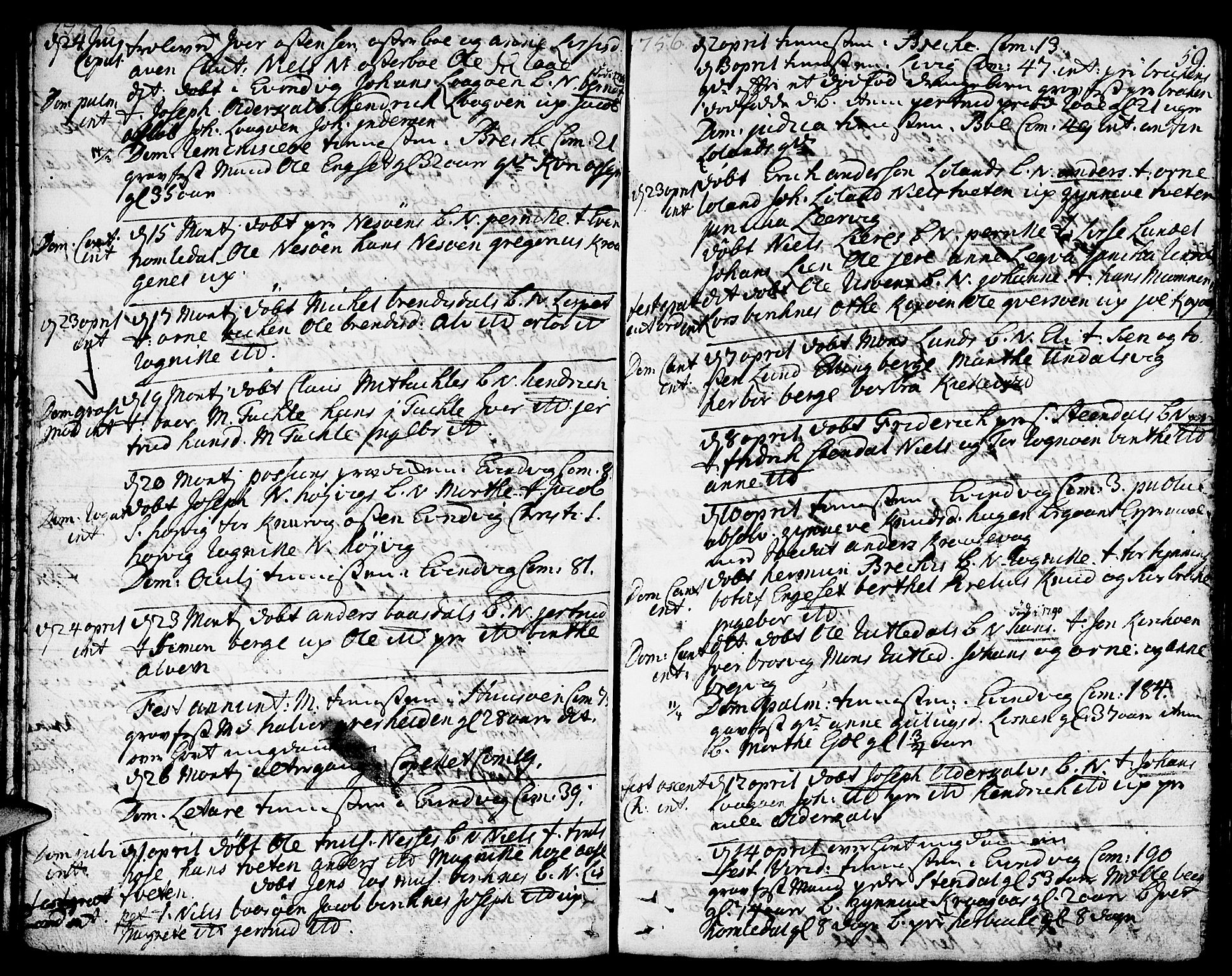 Gulen sokneprestembete, SAB/A-80201/H/Haa/Haaa/L0012: Parish register (official) no. A 12, 1749-1776, p. 59