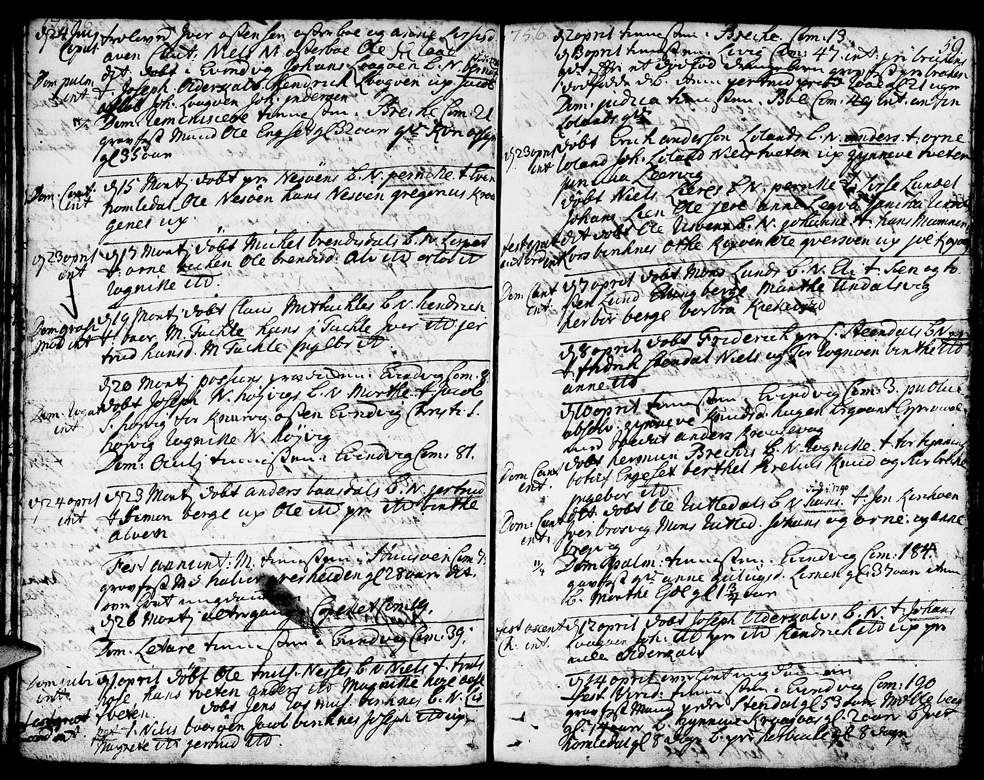 Gulen sokneprestembete, AV/SAB-A-80201/H/Haa/Haaa/L0012: Parish register (official) no. A 12, 1749-1776, p. 59