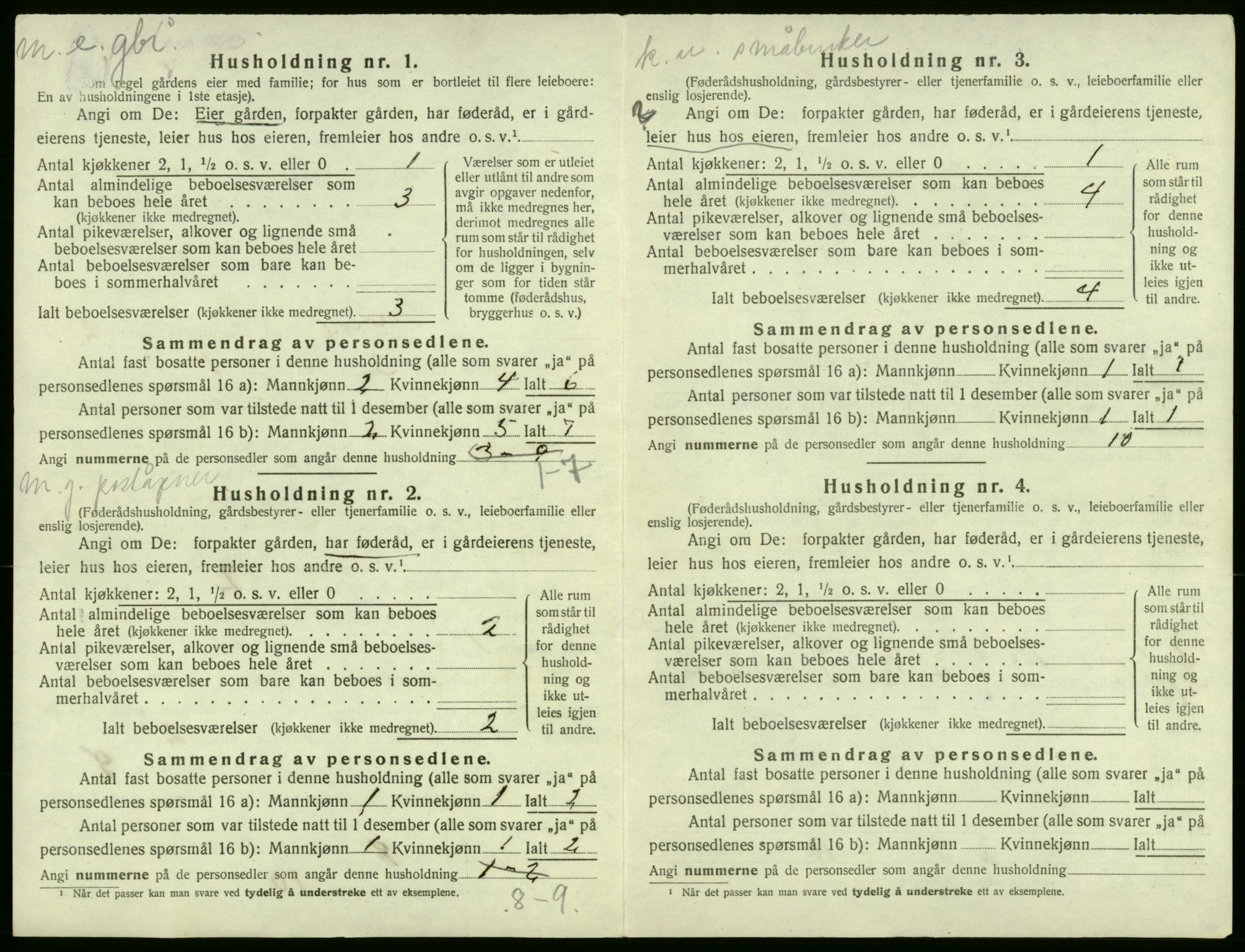 SAB, 1920 census for Stord, 1920, p. 99