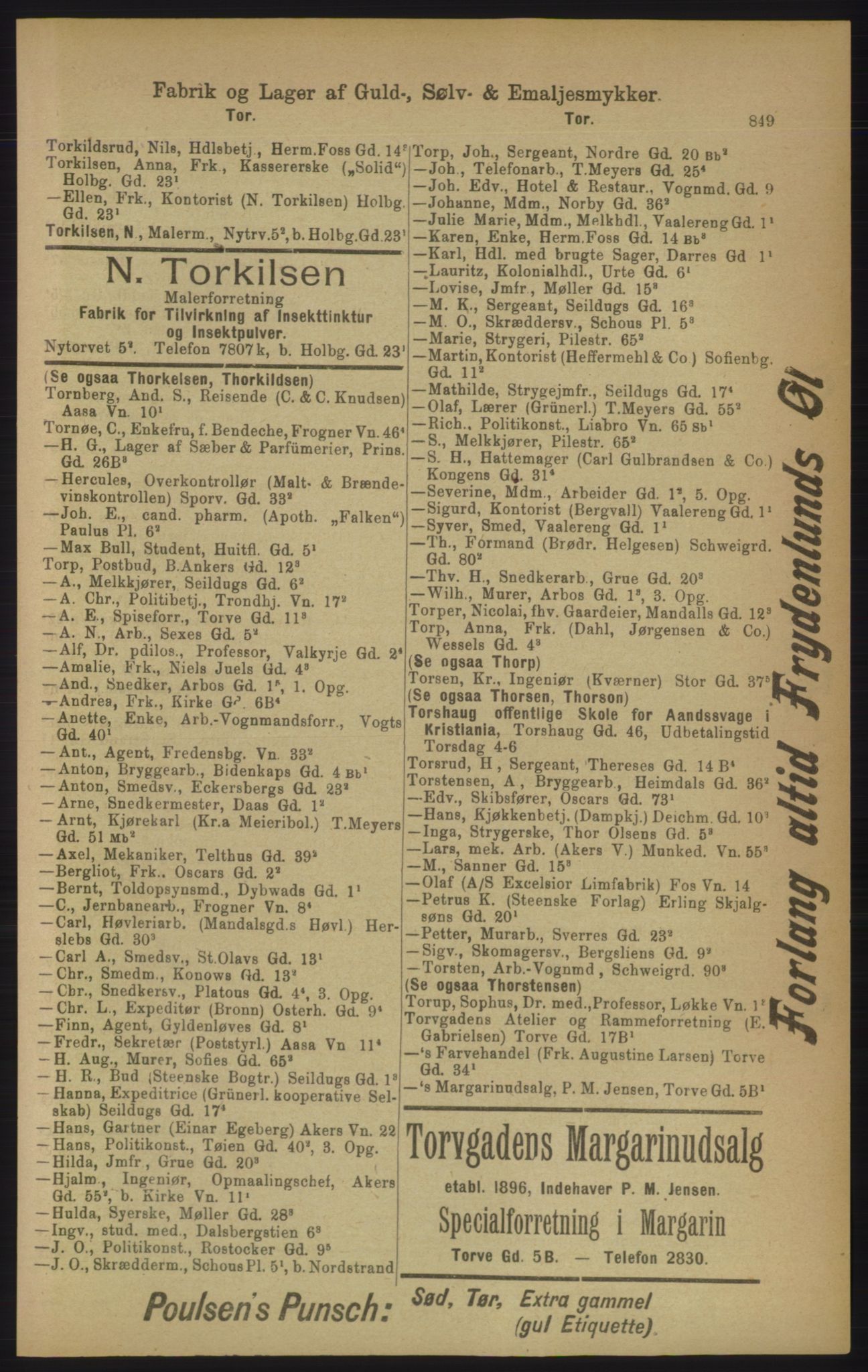 Kristiania/Oslo adressebok, PUBL/-, 1906, p. 849