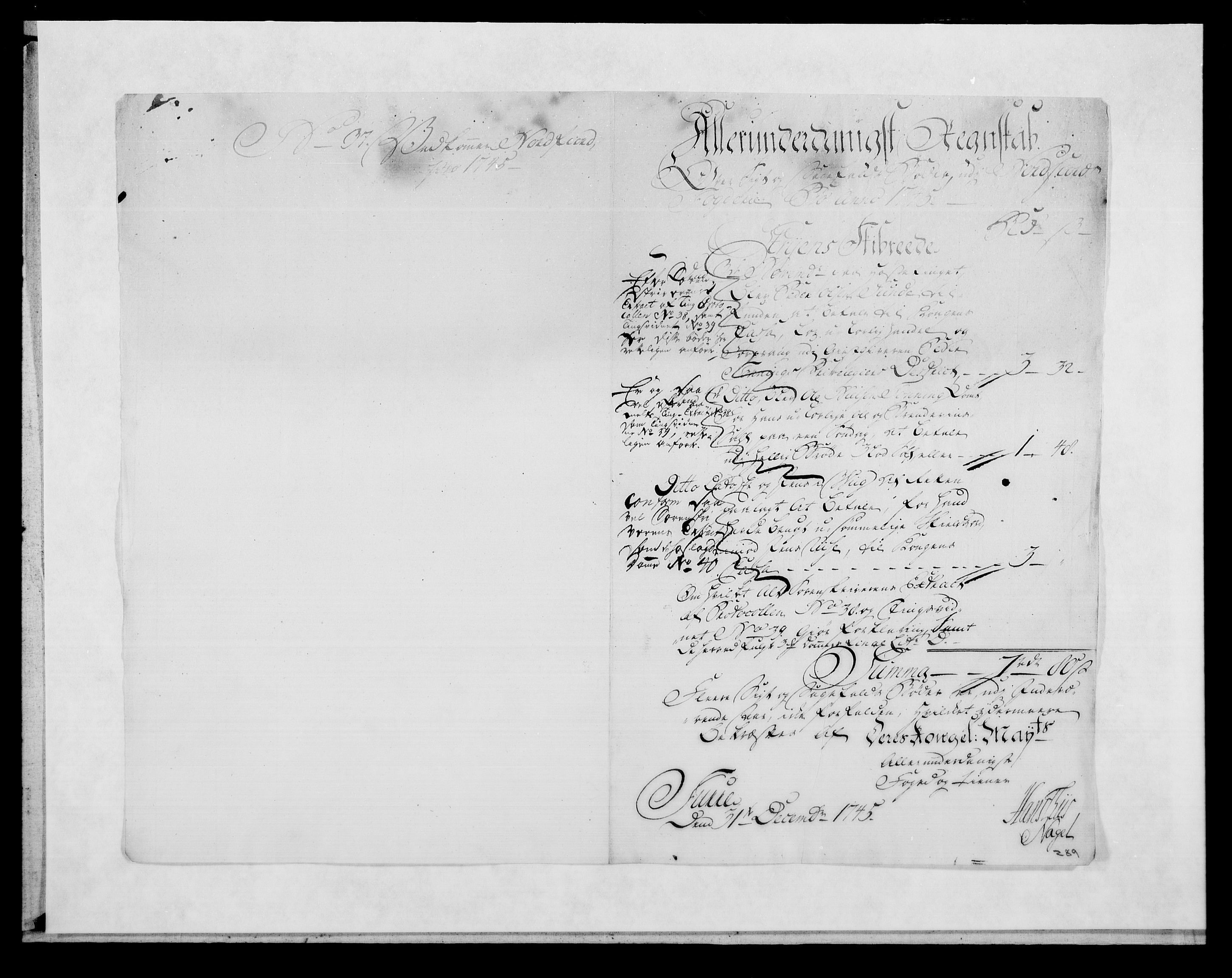 Rentekammeret inntil 1814, Reviderte regnskaper, Fogderegnskap, AV/RA-EA-4092/R53/L3471: Fogderegnskap Sunn- og Nordfjord, 1745, p. 134