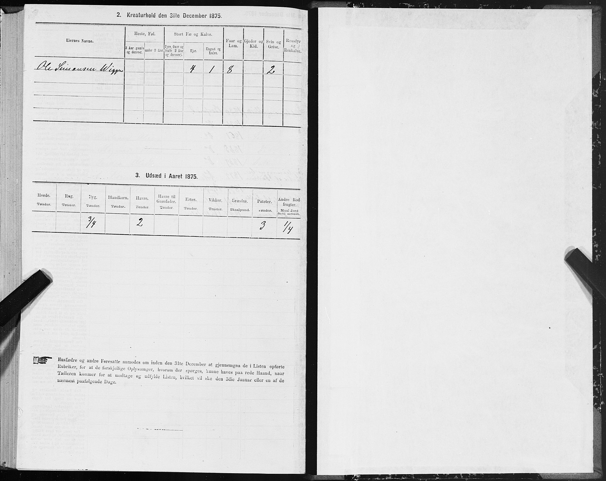 SAT, 1875 census for 1621P Ørland, 1875