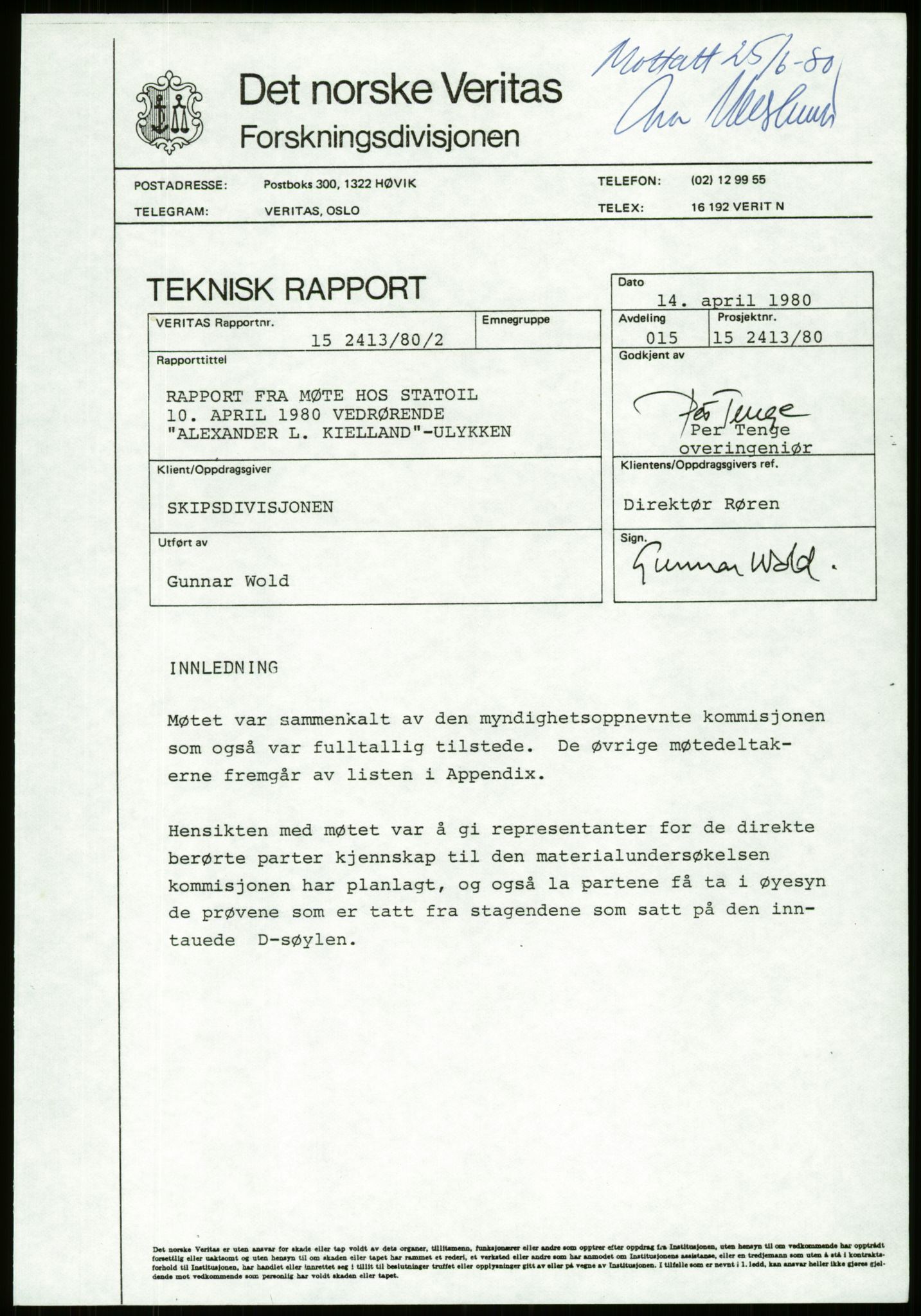 Justisdepartementet, Granskningskommisjonen ved Alexander Kielland-ulykken 27.3.1980, AV/RA-S-1165/D/L0013: H Sjøfartsdirektoratet og Skipskontrollen (H25-H43, H45, H47-H48, H50, H52)/I Det norske Veritas (I34, I41, I47), 1980-1981, p. 791