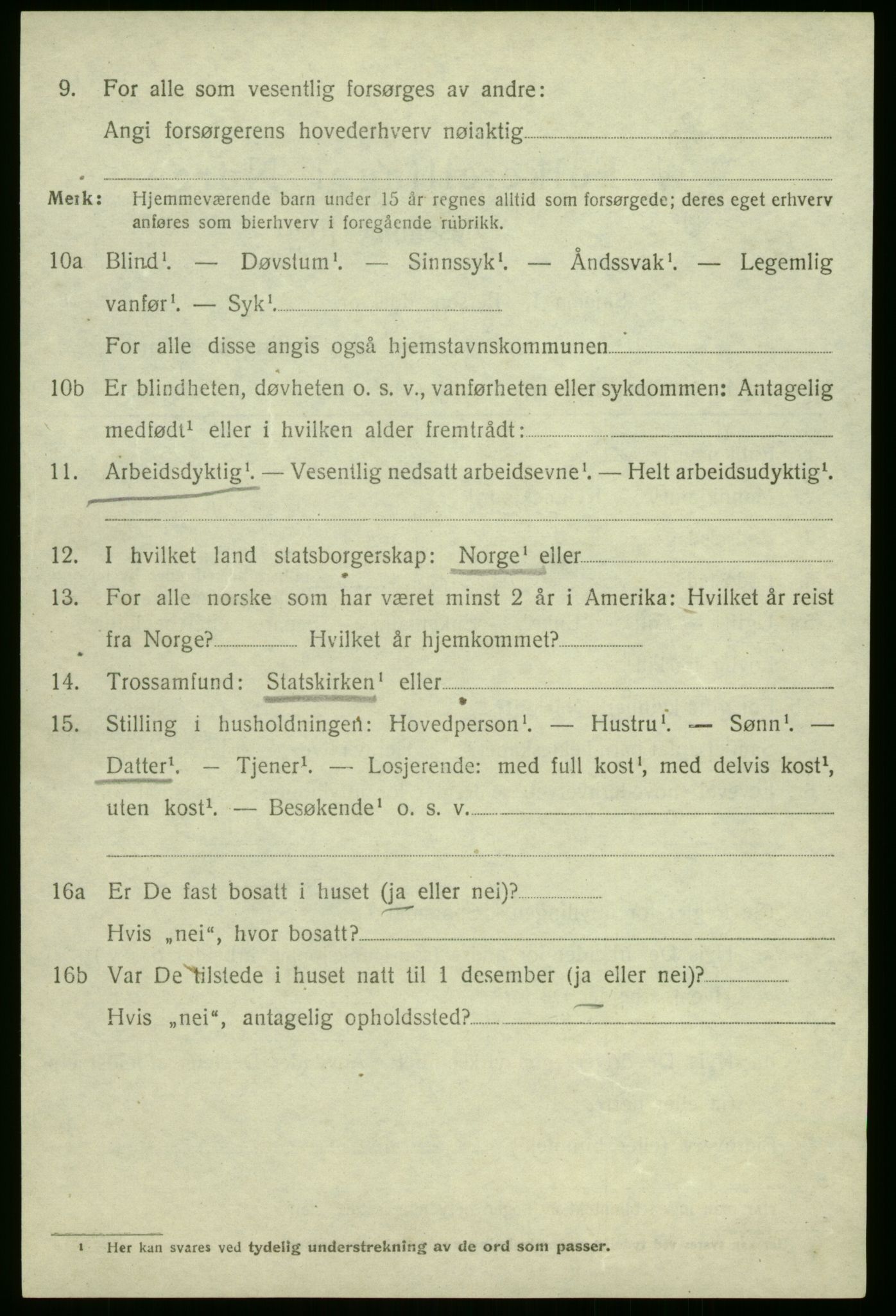 SAB, 1920 census for Gaular, 1920, p. 1557