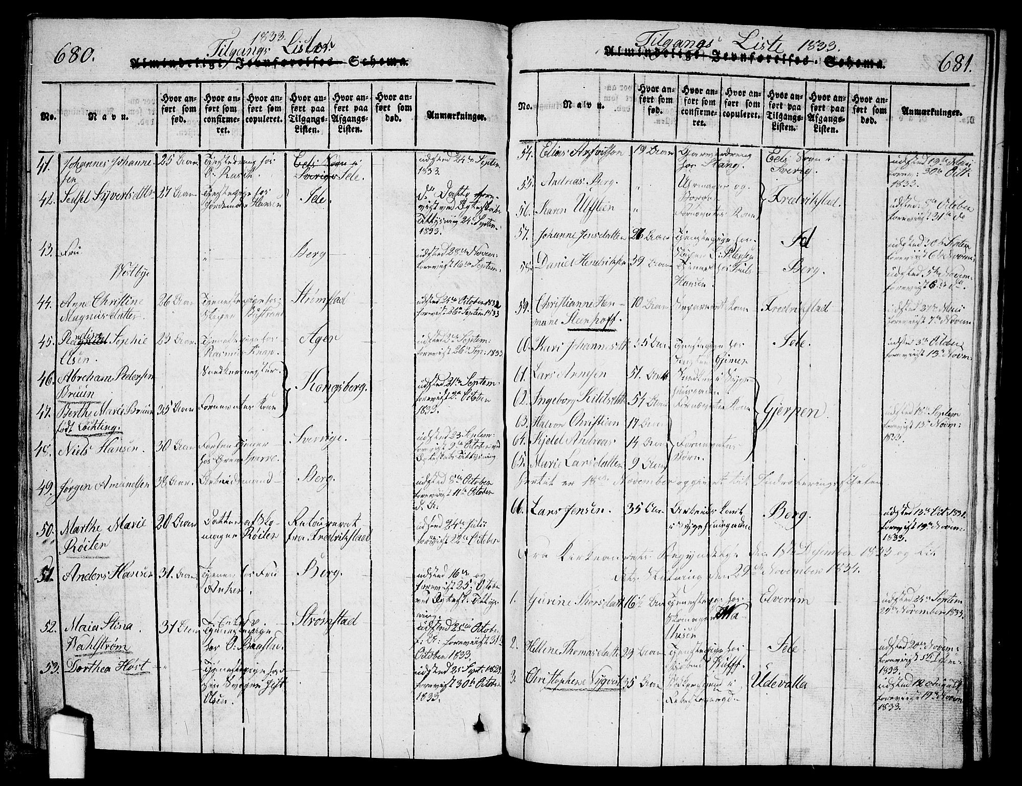 Halden prestekontor Kirkebøker, SAO/A-10909/G/Ga/L0001: Parish register (copy) no. 1, 1815-1833, p. 680-681