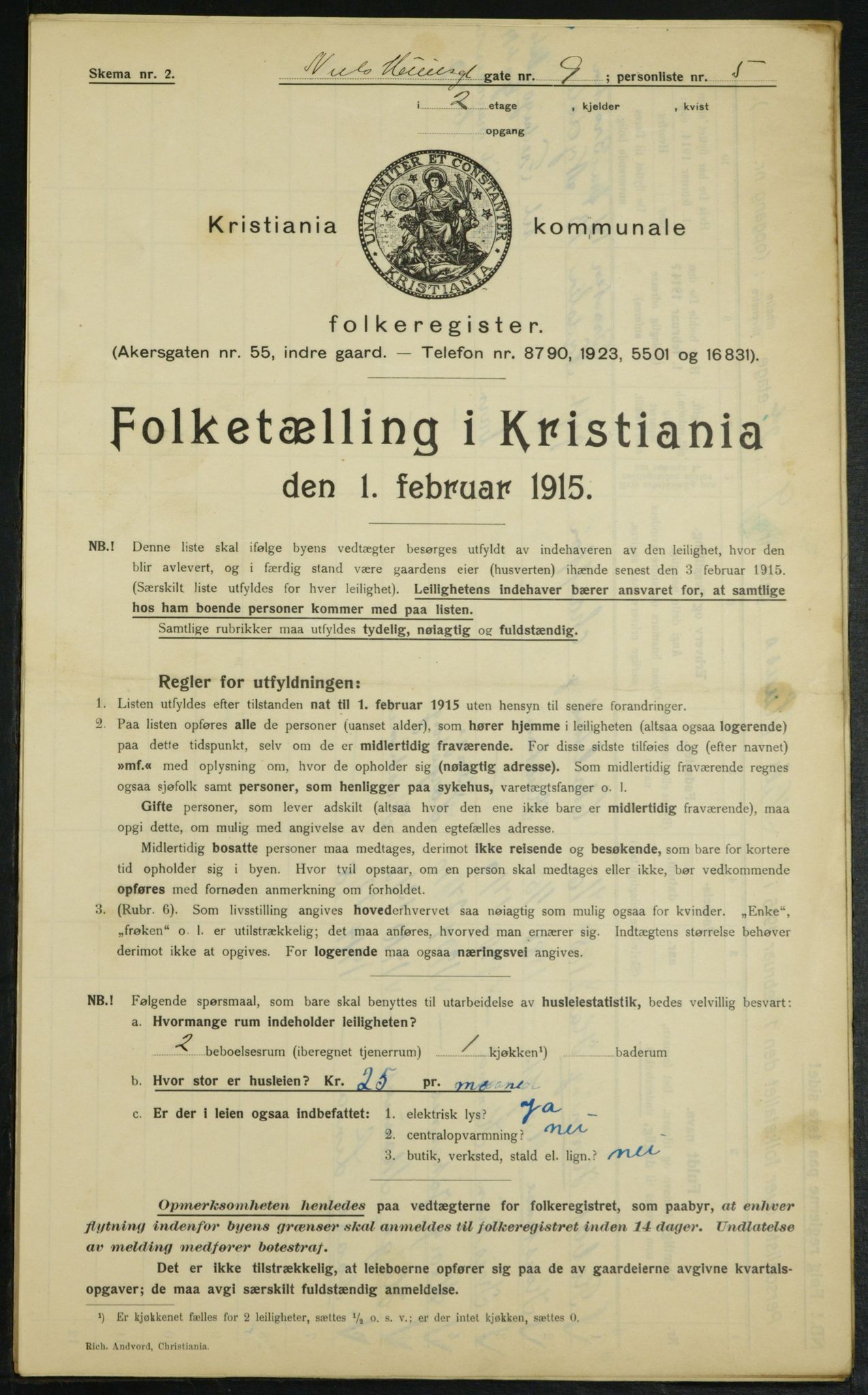 OBA, Municipal Census 1915 for Kristiania, 1915, p. 70387