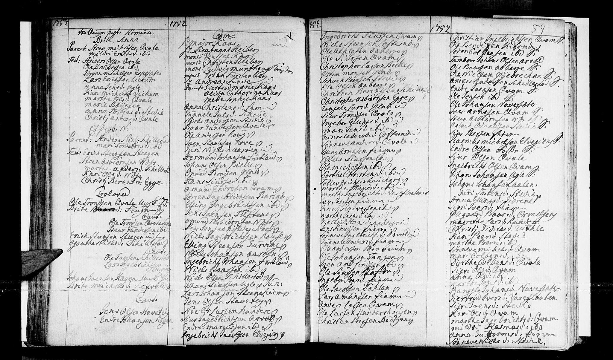 Sogndal sokneprestembete, AV/SAB-A-81301/H/Haa/Haaa/L0003: Parish register (official) no. A 3, 1747-1768, p. 54