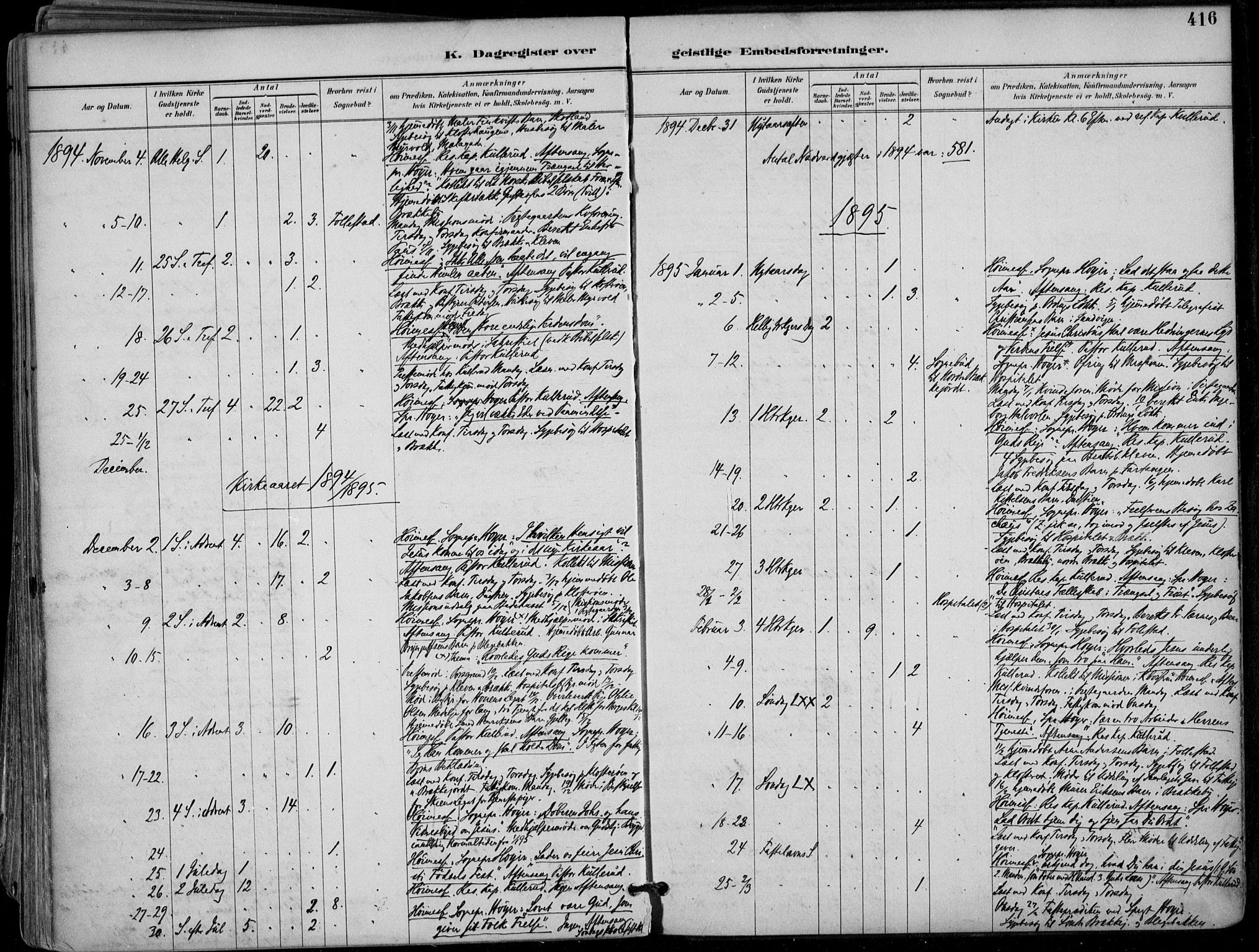 Skien kirkebøker, AV/SAKO-A-302/F/Fa/L0010: Parish register (official) no. 10, 1891-1899, p. 416