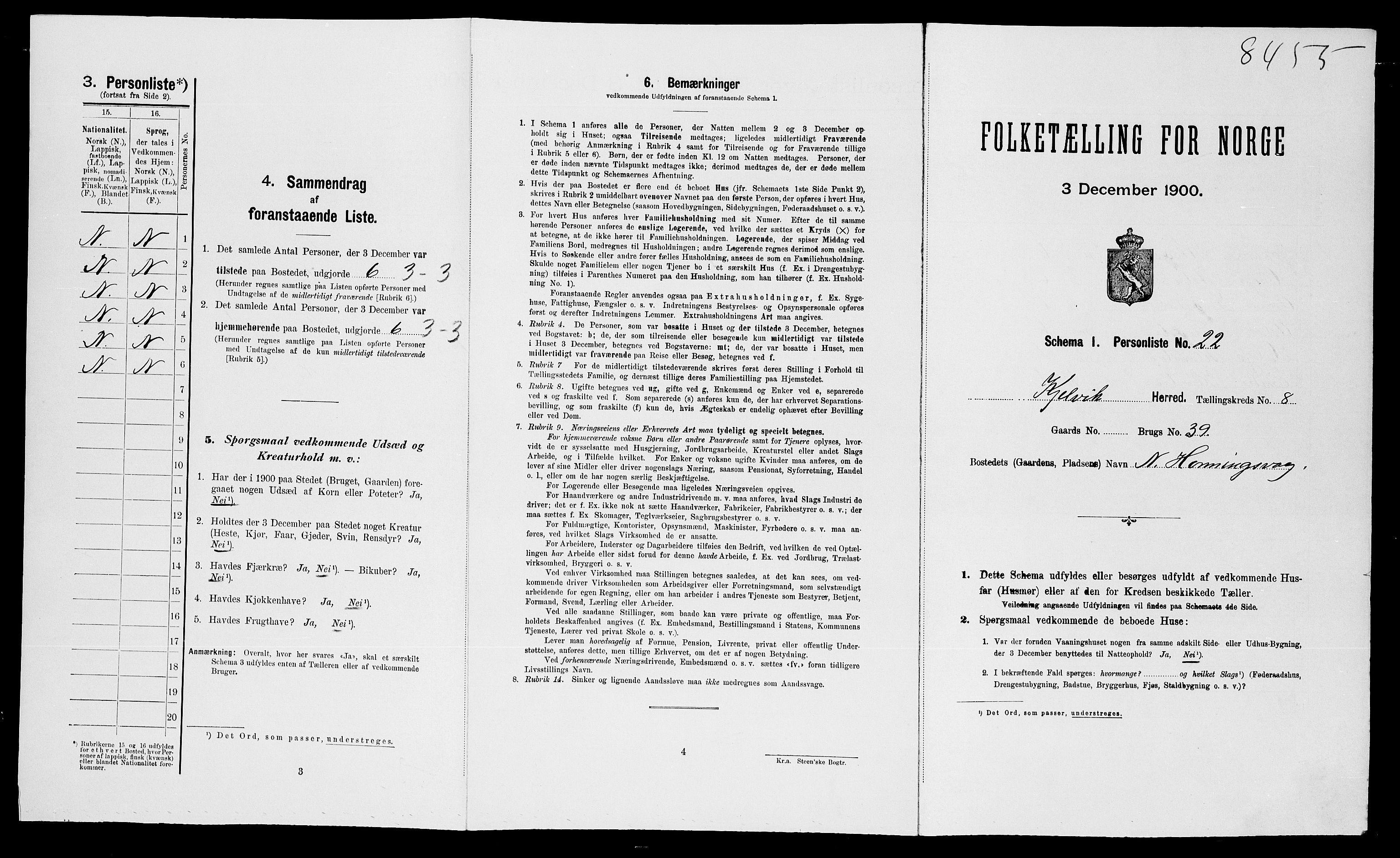 SATØ, 1900 census for Kjelvik, 1900, p. 386