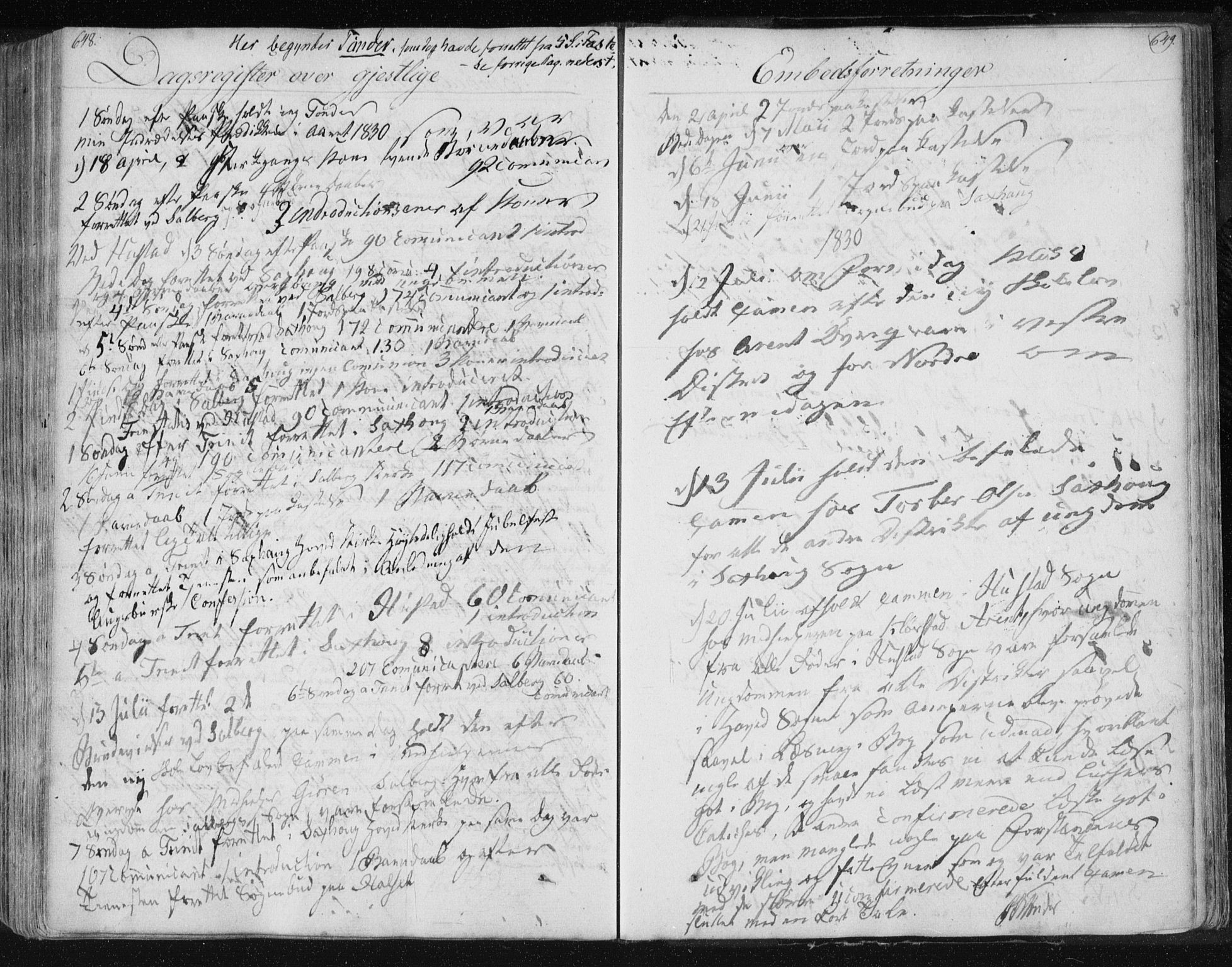Ministerialprotokoller, klokkerbøker og fødselsregistre - Nord-Trøndelag, SAT/A-1458/730/L0276: Parish register (official) no. 730A05, 1822-1830, p. 648-649