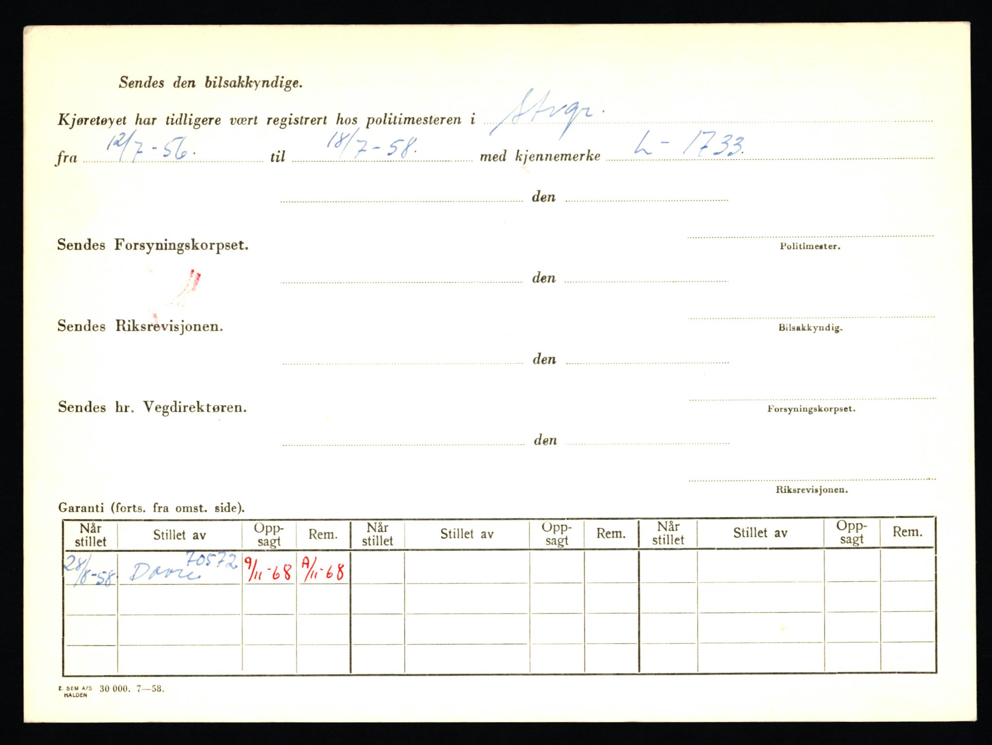 Stavanger trafikkstasjon, AV/SAST-A-101942/0/F/L0065: L-65400 - L-67649, 1930-1971, p. 942