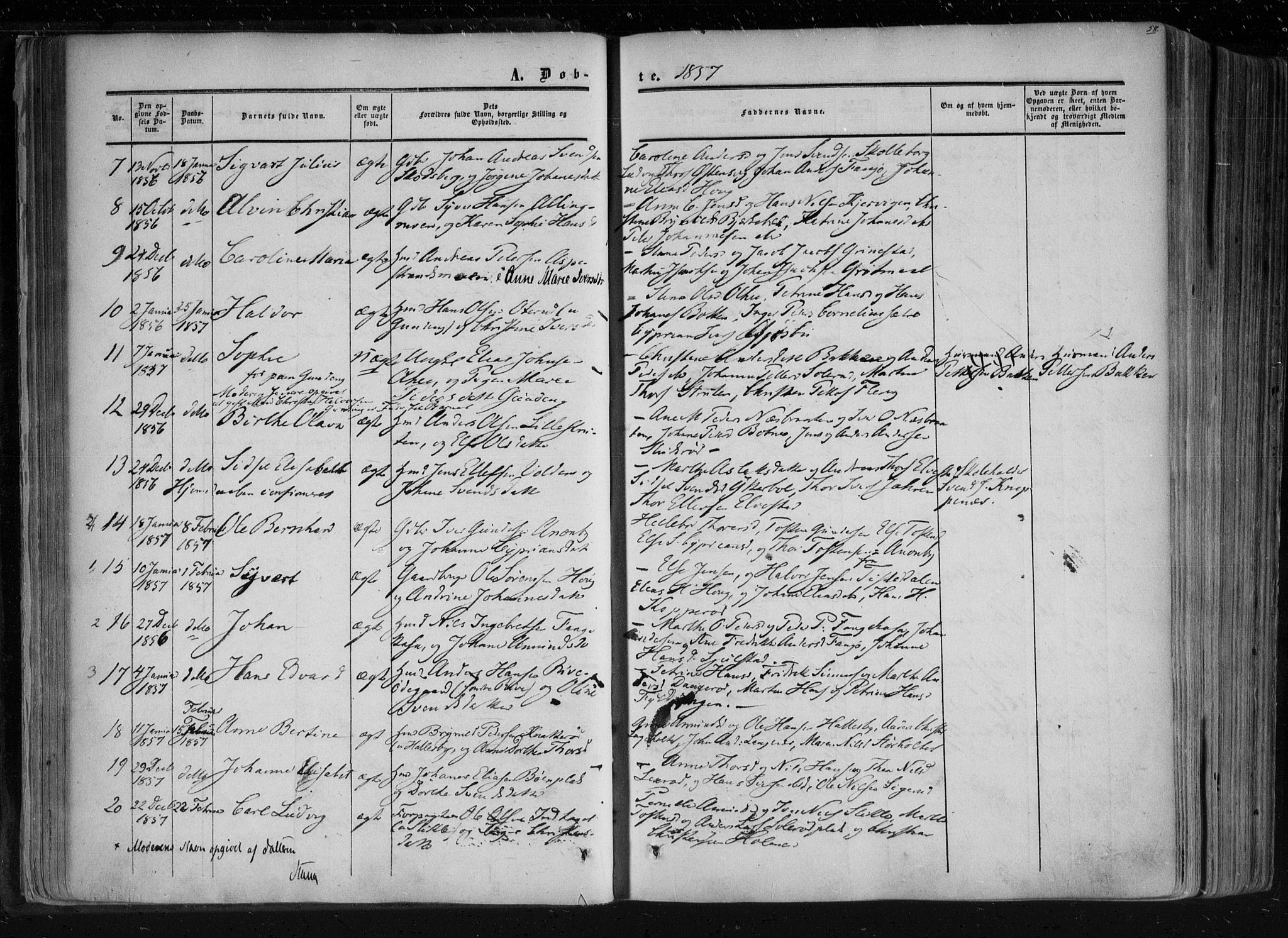 Aremark prestekontor Kirkebøker, AV/SAO-A-10899/F/Fc/L0003: Parish register (official) no. III 3, 1850-1865, p. 58