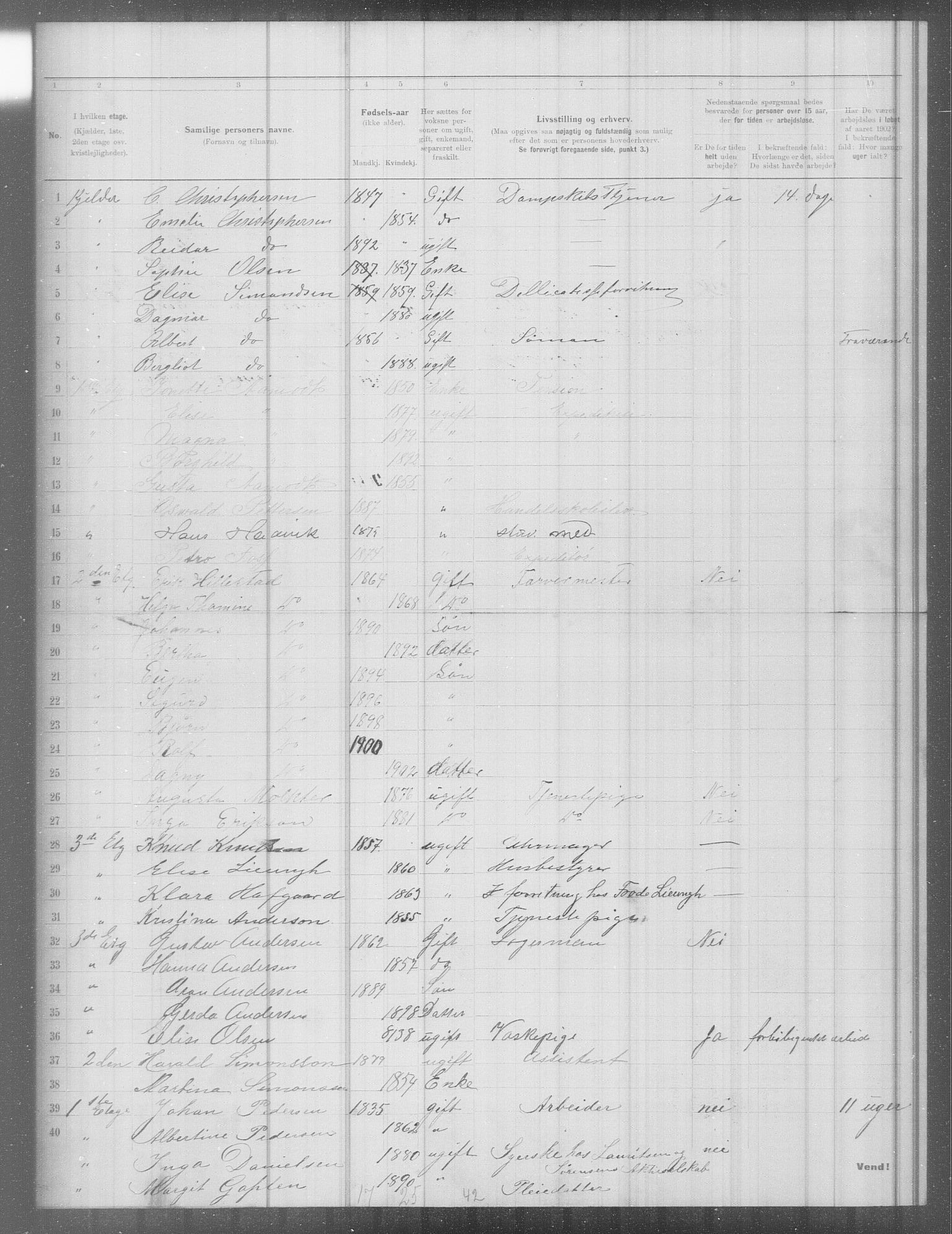 OBA, Municipal Census 1902 for Kristiania, 1902, p. 7684