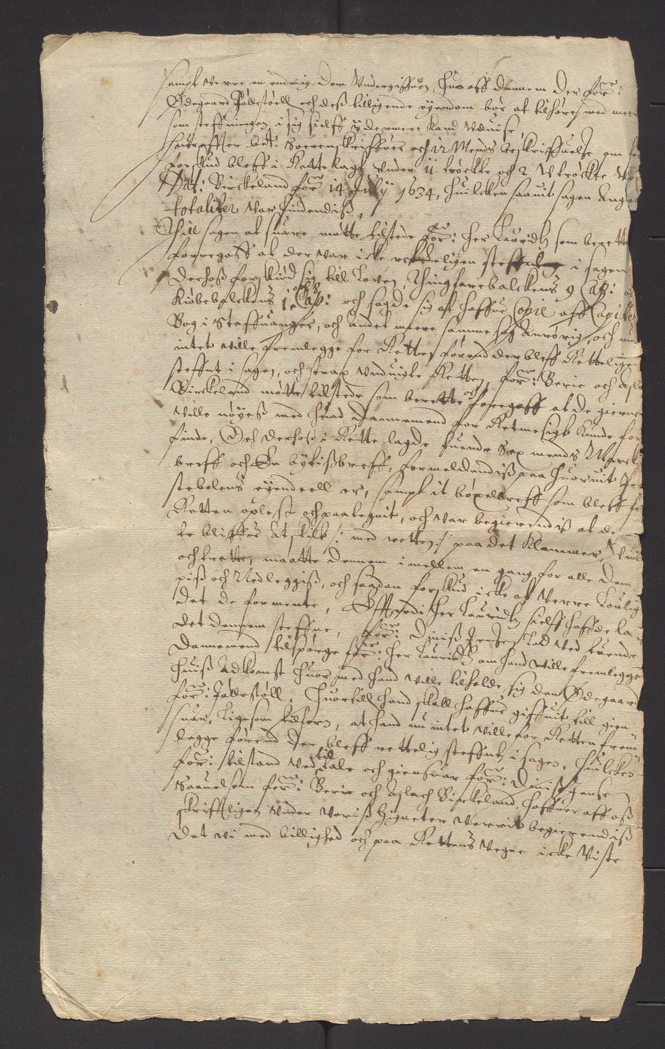 Stavanger len, AV/SAST-A-101870/Oa/L0016: Dommer, brev m.m., 1615-1644, p. 225