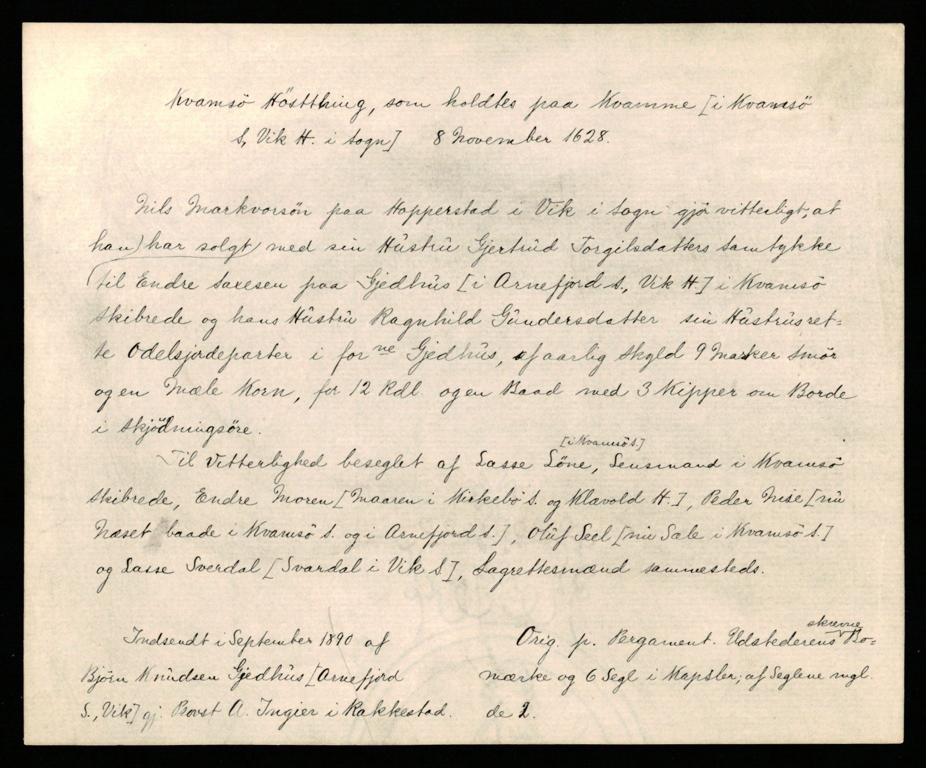 Riksarkivets diplomsamling, AV/RA-EA-5965/F35/F35b/L0007: Riksarkivets diplomer, seddelregister, 1625-1634, p. 201