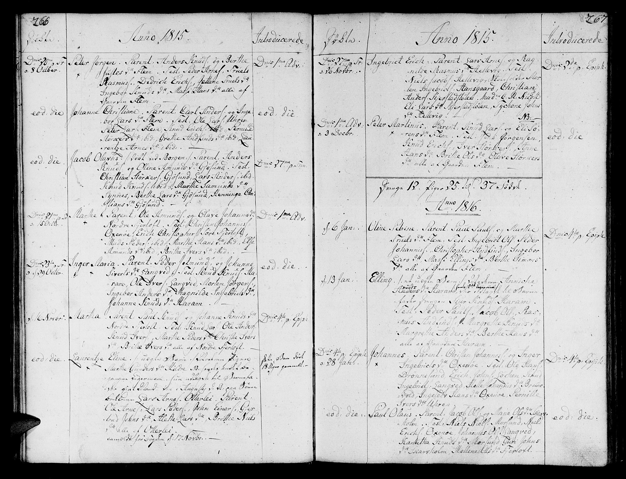 Ministerialprotokoller, klokkerbøker og fødselsregistre - Møre og Romsdal, SAT/A-1454/536/L0494: Parish register (official) no. 536A03, 1803-1836, p. 266-267