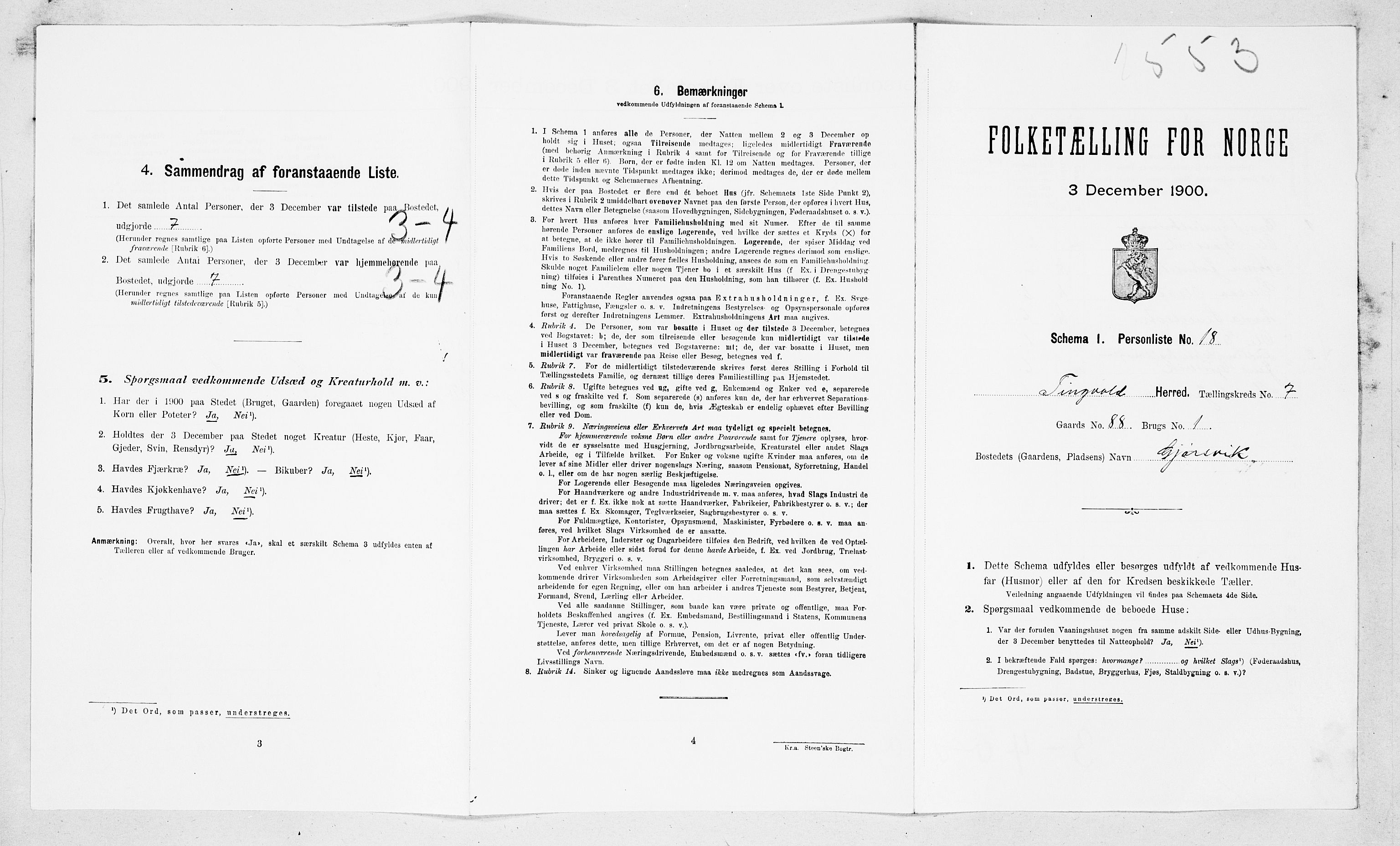 SAT, 1900 census for Tingvoll, 1900, p. 655