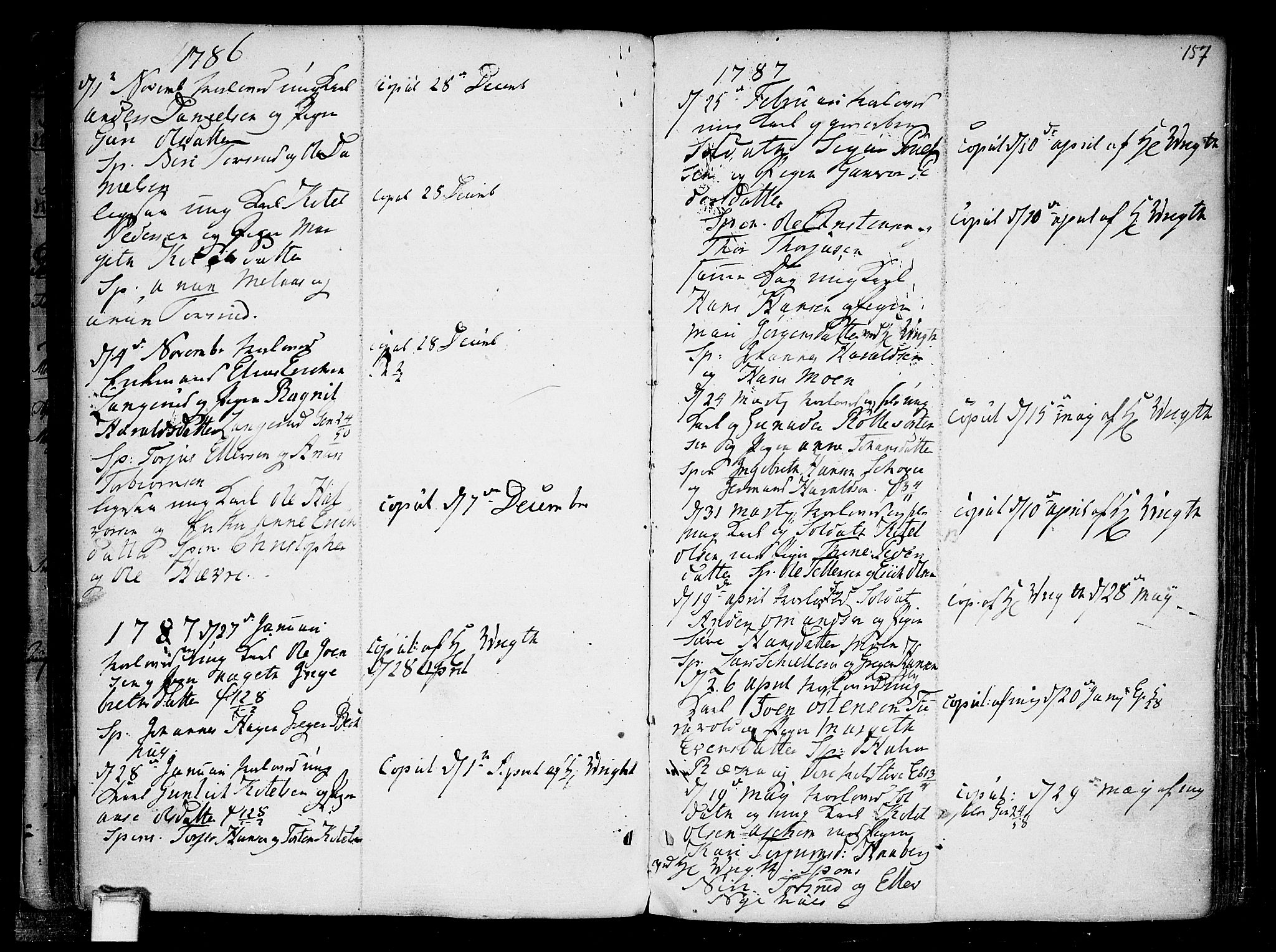 Heddal kirkebøker, SAKO/A-268/F/Fa/L0004: Parish register (official) no. I 4, 1784-1814, p. 157