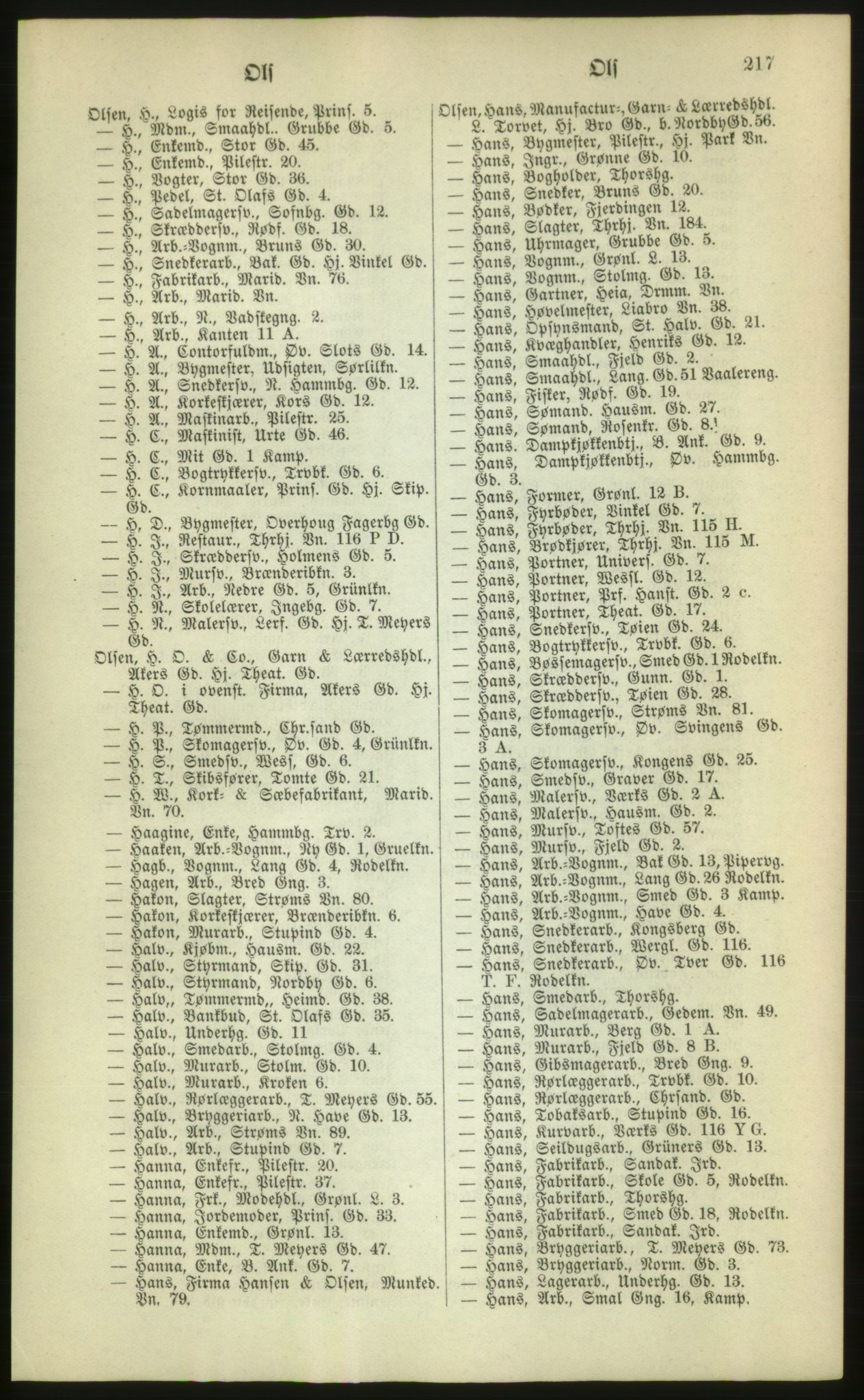 Kristiania/Oslo adressebok, PUBL/-, 1880, p. 217