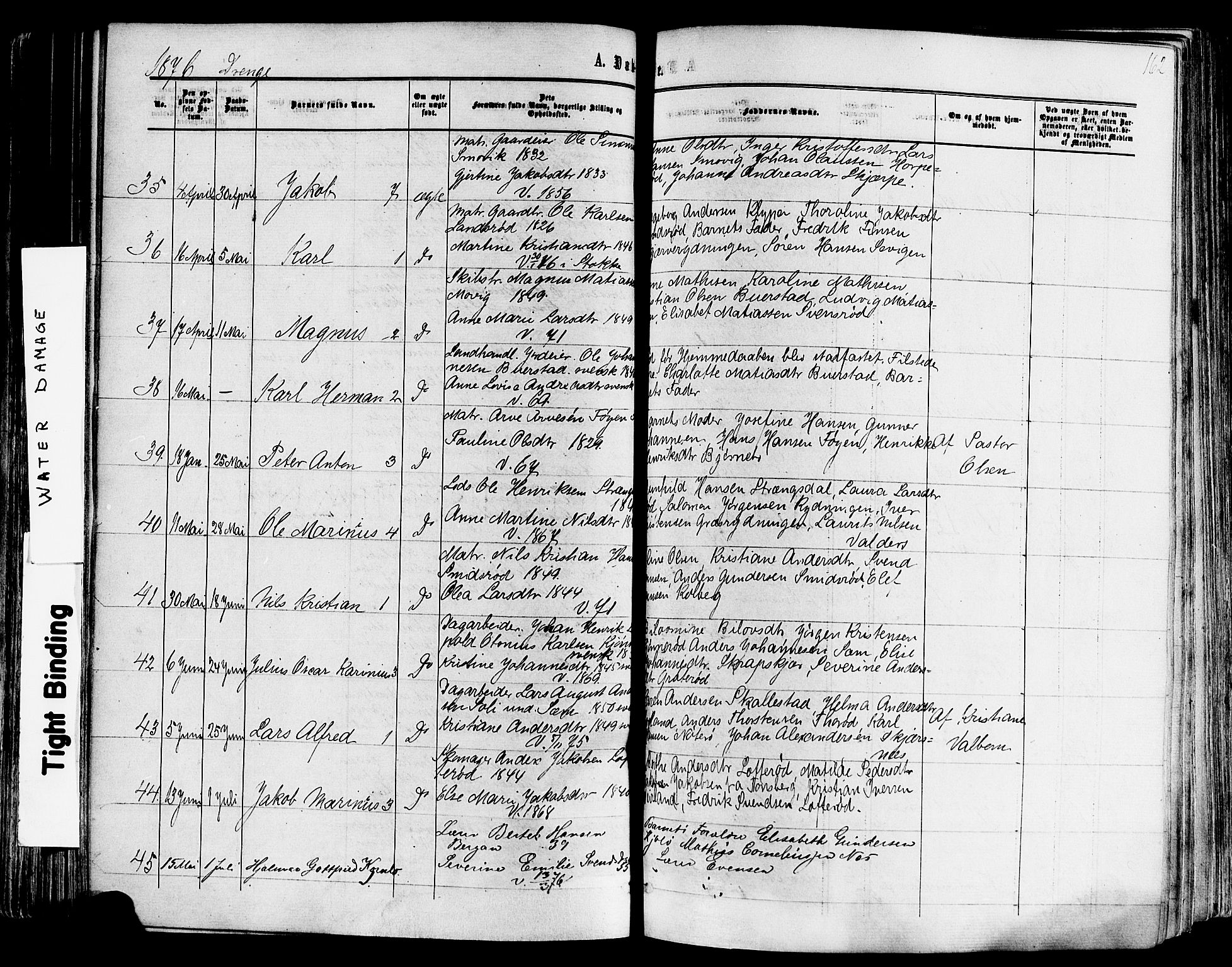 Nøtterøy kirkebøker, SAKO/A-354/F/Fa/L0007: Parish register (official) no. I 7, 1865-1877, p. 162