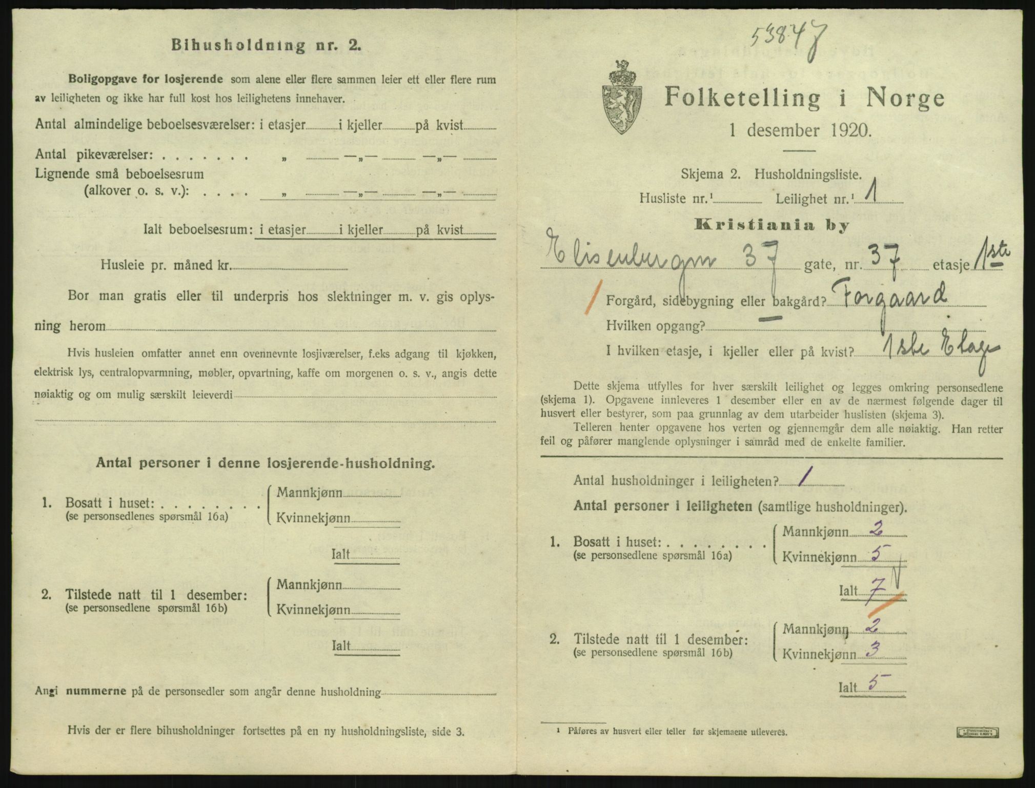 SAO, 1920 census for Kristiania, 1920, p. 19812