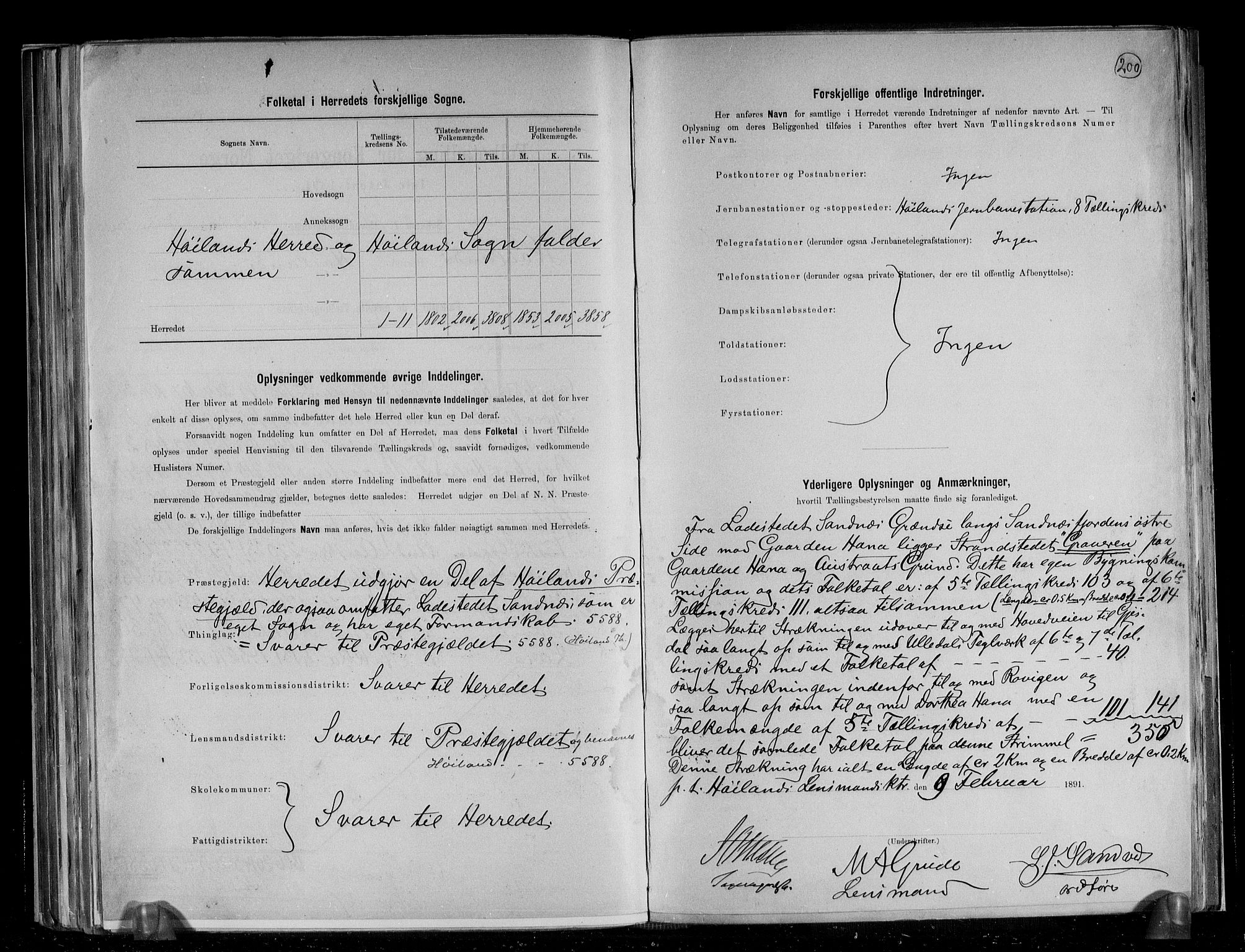 RA, 1891 census for 1123 Høyland, 1891, p. 3