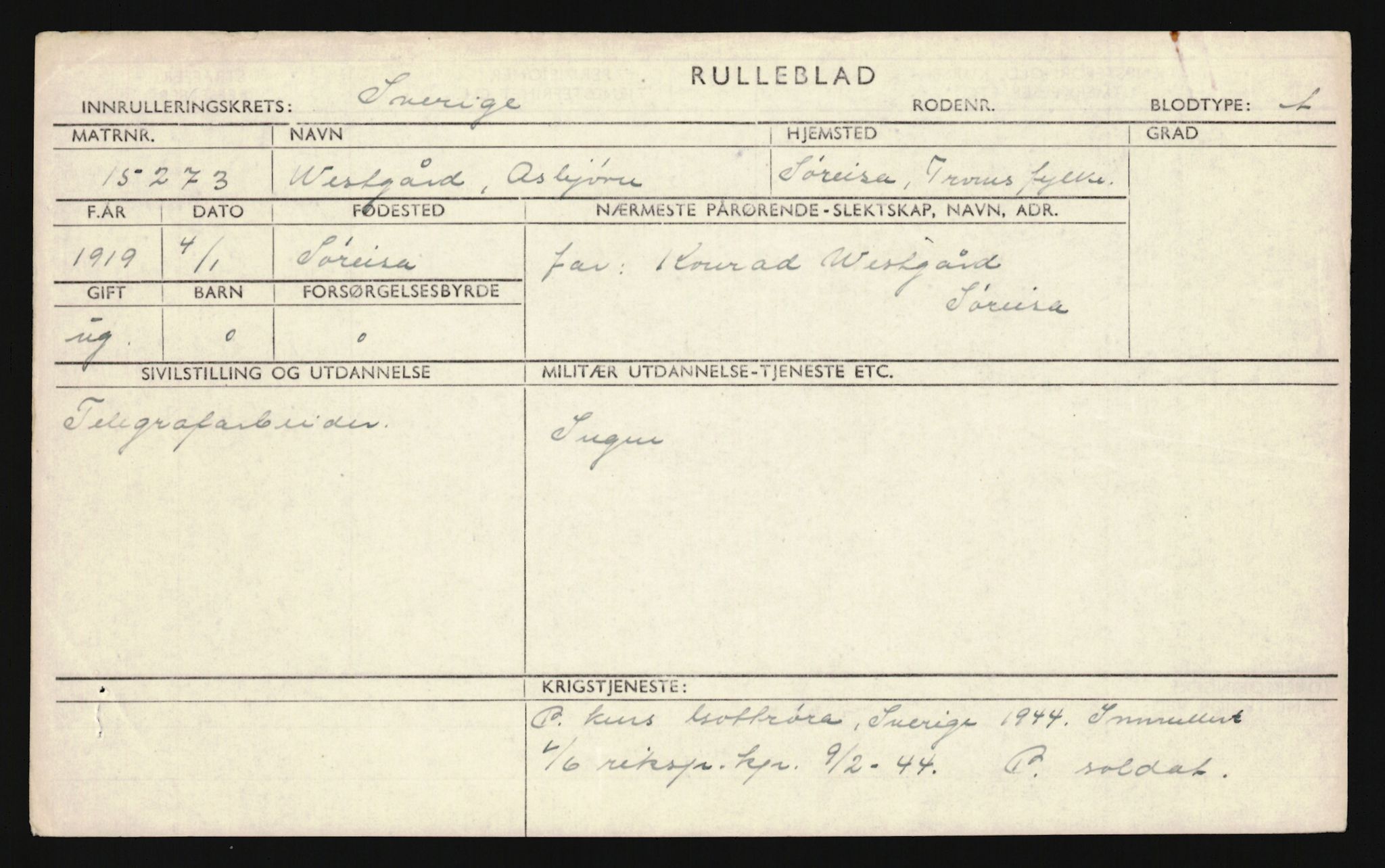 Forsvaret, Troms infanteriregiment nr. 16, AV/RA-RAFA-3146/P/Pa/L0024/0001: Rulleblad / Rulleblad for regimentets menige mannskaper, årsklasse 1940, 1940, p. 166