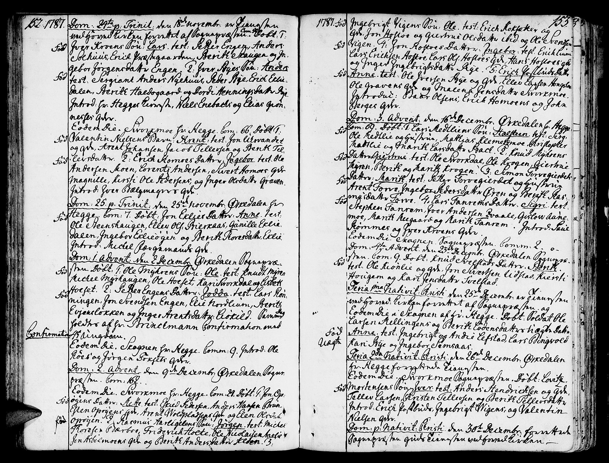 Ministerialprotokoller, klokkerbøker og fødselsregistre - Sør-Trøndelag, SAT/A-1456/668/L0802: Parish register (official) no. 668A02, 1776-1799, p. 152-153