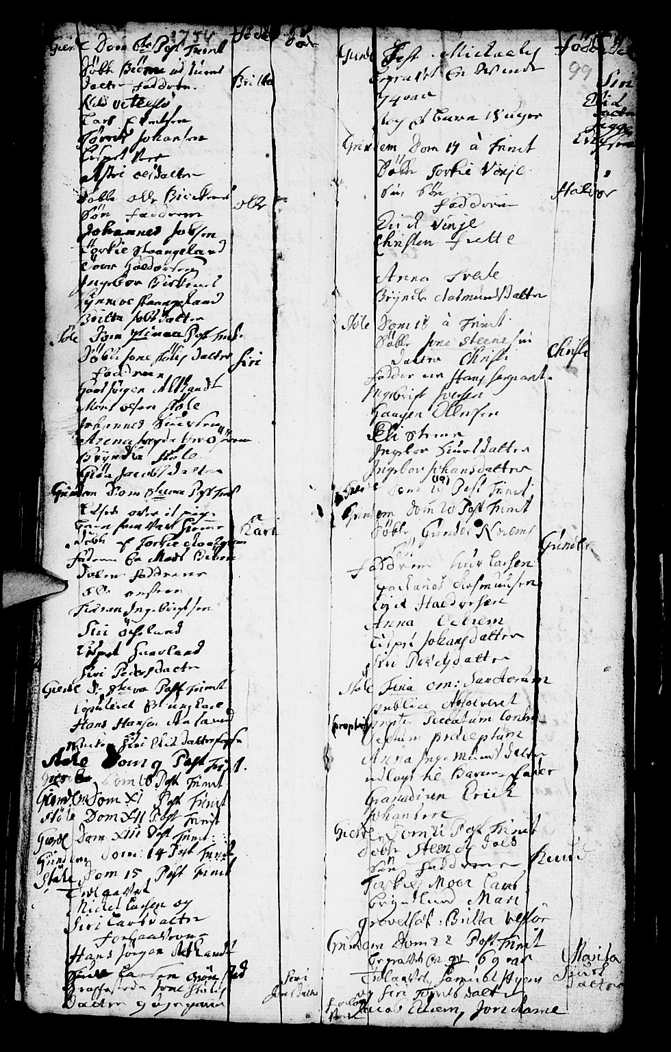 Etne sokneprestembete, SAB/A-75001/H/Haa: Parish register (official) no. A 2, 1725-1755, p. 99