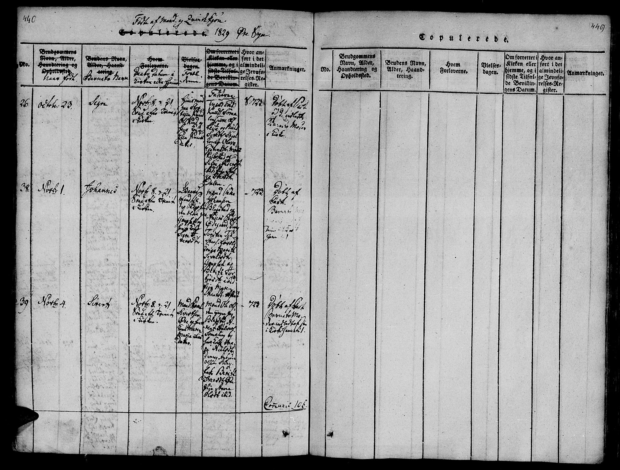 Ministerialprotokoller, klokkerbøker og fødselsregistre - Møre og Romsdal, AV/SAT-A-1454/586/L0982: Parish register (official) no. 586A08, 1819-1829, p. 440