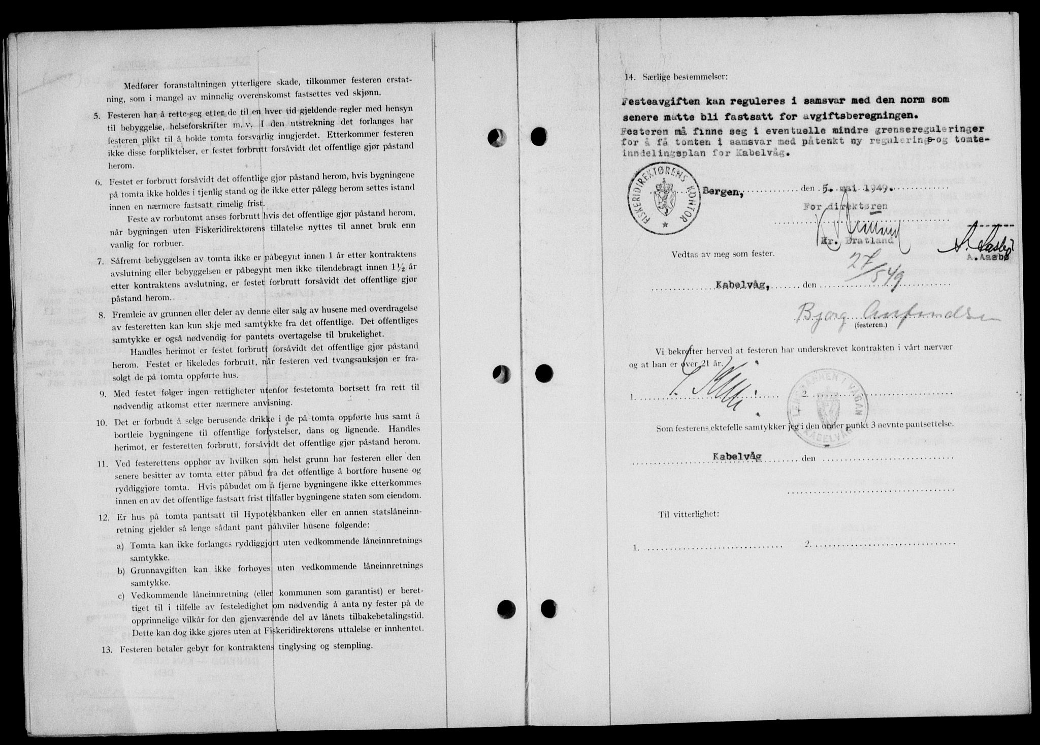 Lofoten sorenskriveri, SAT/A-0017/1/2/2C/L0020a: Mortgage book no. 20a, 1948-1949, Diary no: : 1181/1949