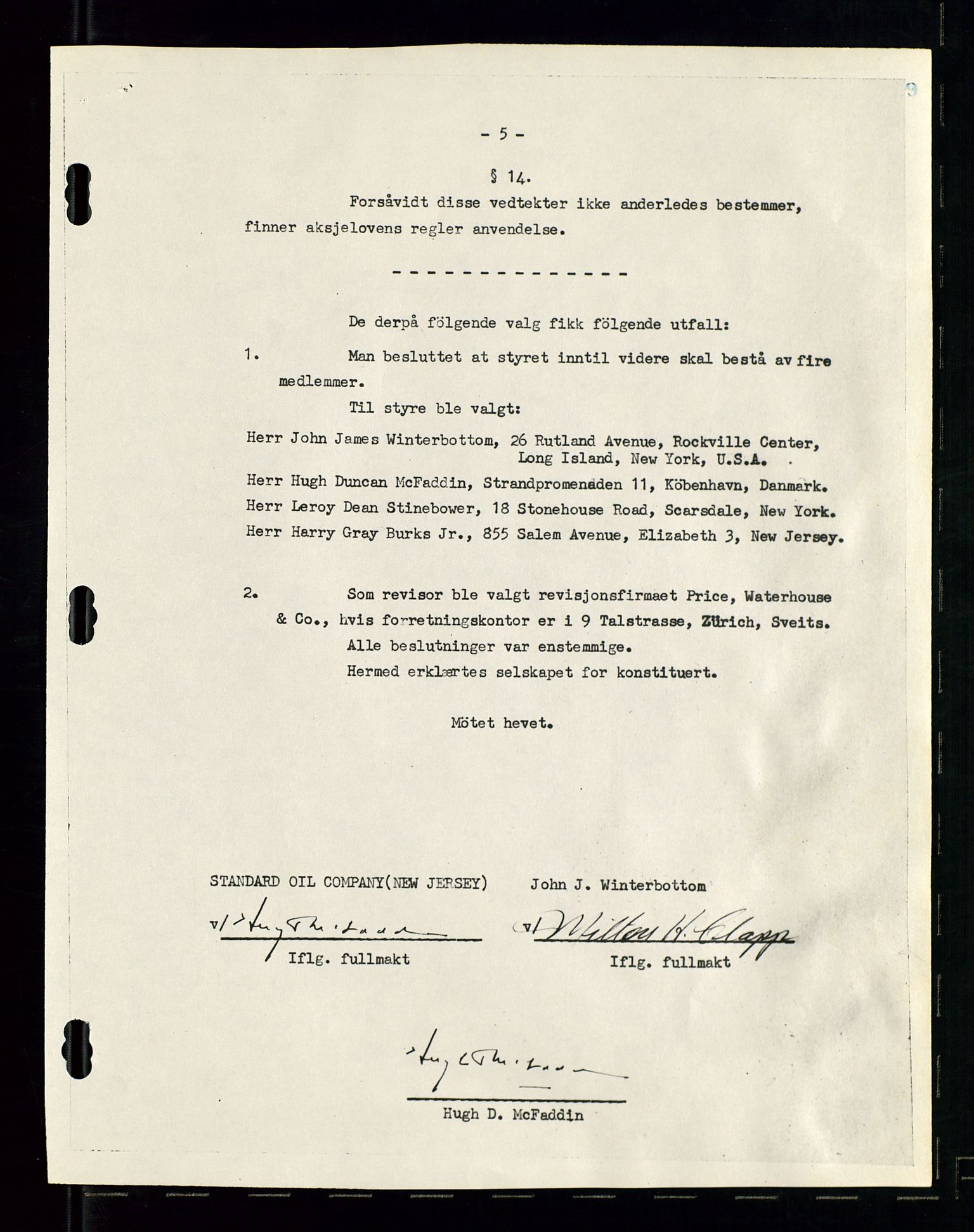 PA 1537 - A/S Essoraffineriet Norge, AV/SAST-A-101957/A/Aa/L0001/0003: Styremøter / Shareholder meetings, board meetings, 1957-1958, p. 11