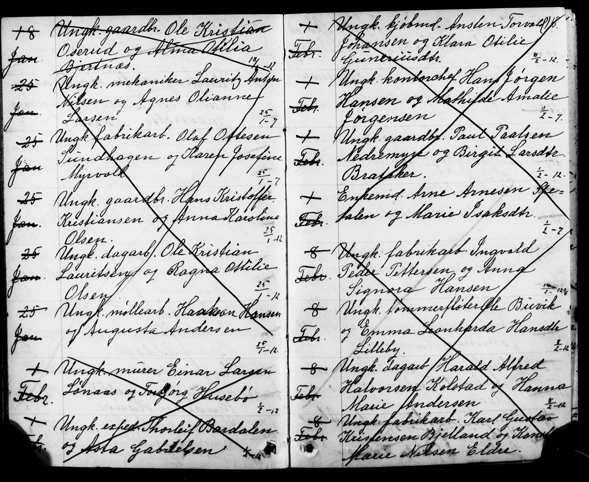 Oslo domkirke Kirkebøker, AV/SAO-A-10752/H/Ha/L0005: Banns register no. 5, 1913-1919, p. 14-15