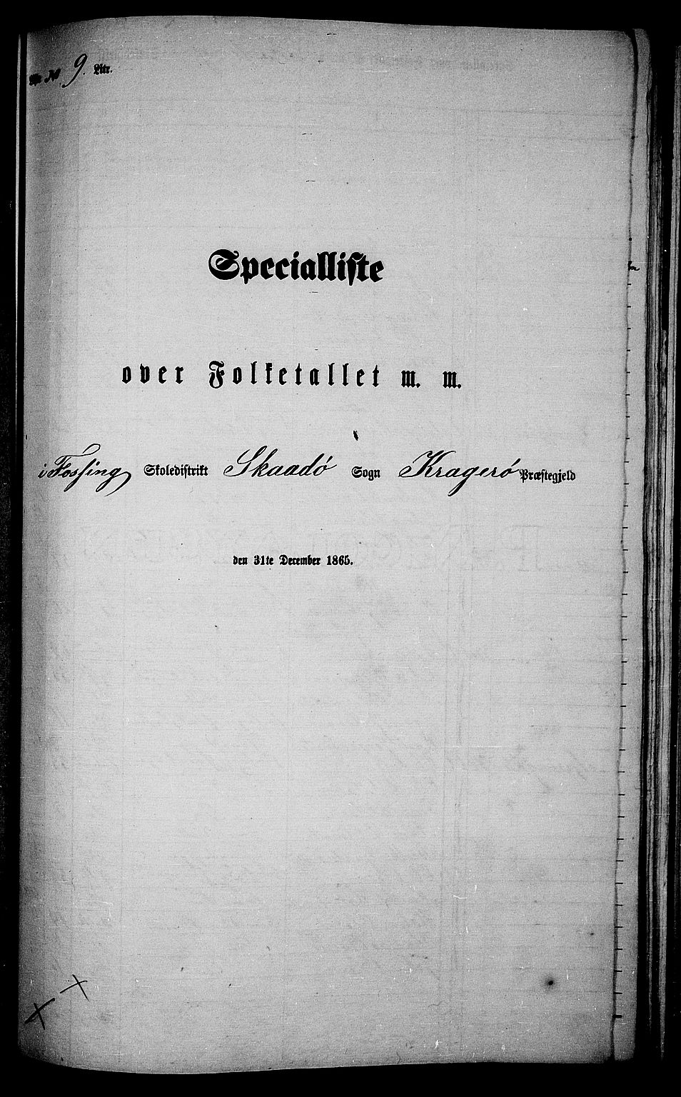 RA, 1865 census for Kragerø/Sannidal og Skåtøy, 1865, p. 157