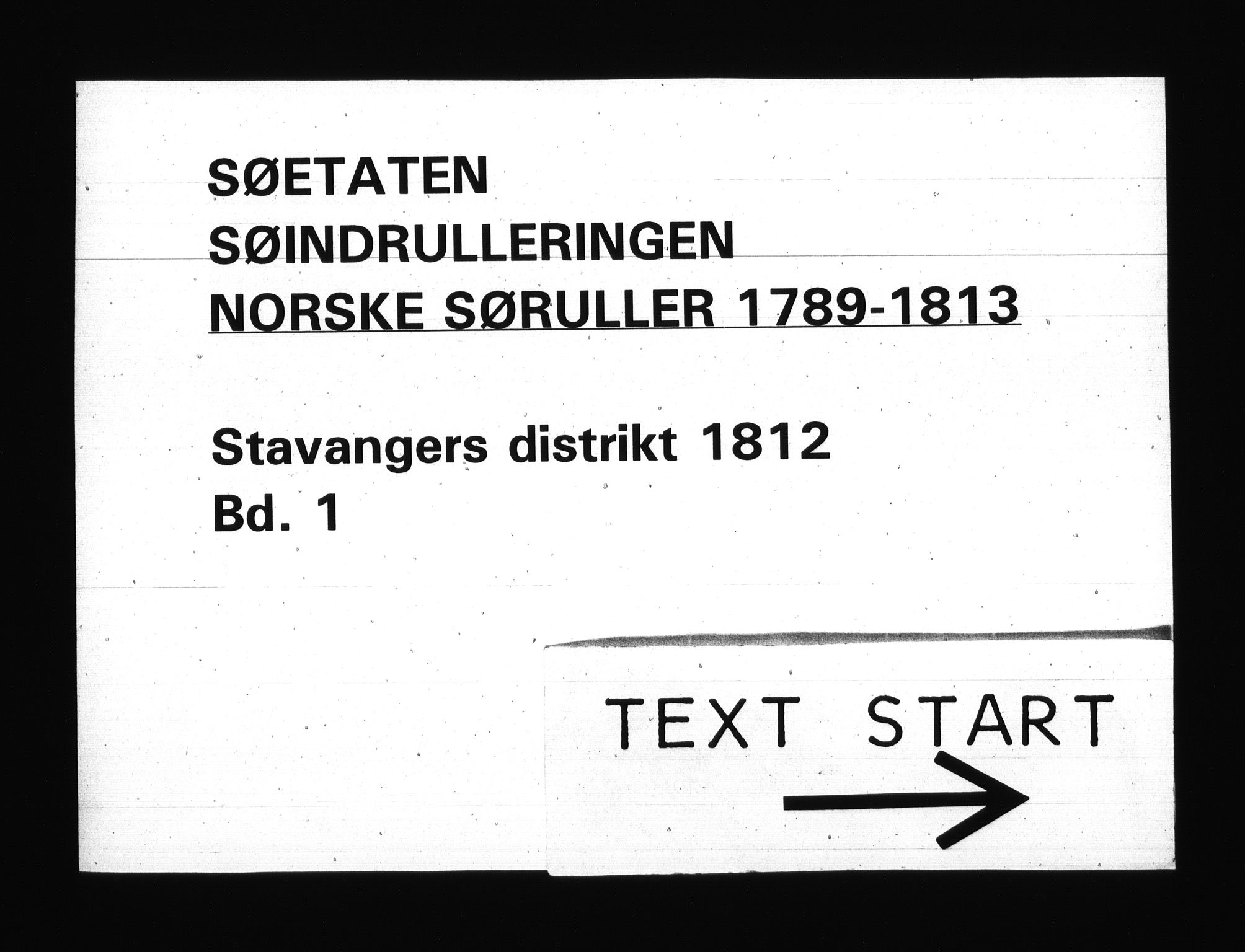 Sjøetaten, RA/EA-3110/F/L0299: Stavanger distrikt, bind 1, 1812