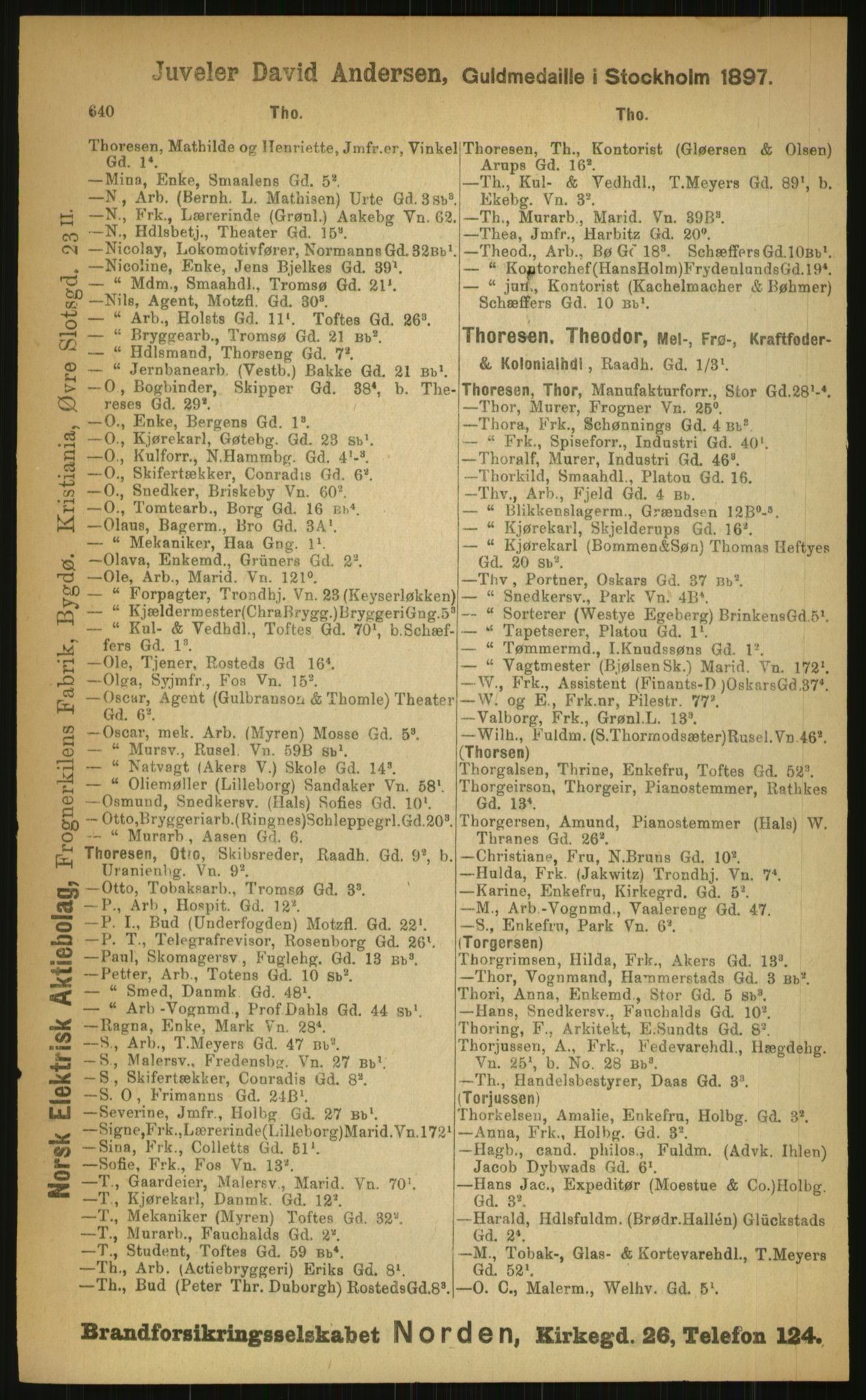 Kristiania/Oslo adressebok, PUBL/-, 1899, p. 640