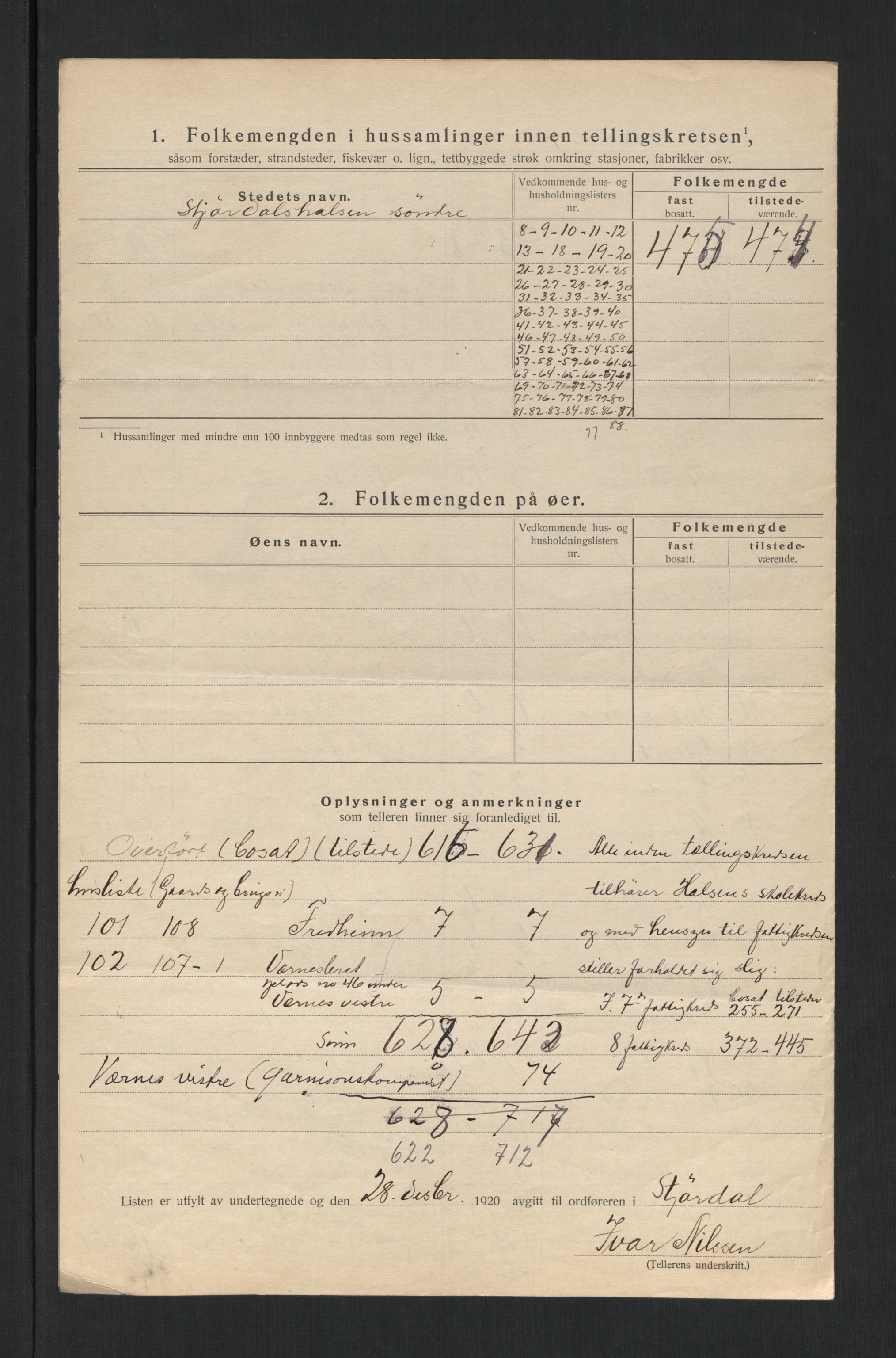 SAT, 1920 census for Stjørdal, 1920, p. 21