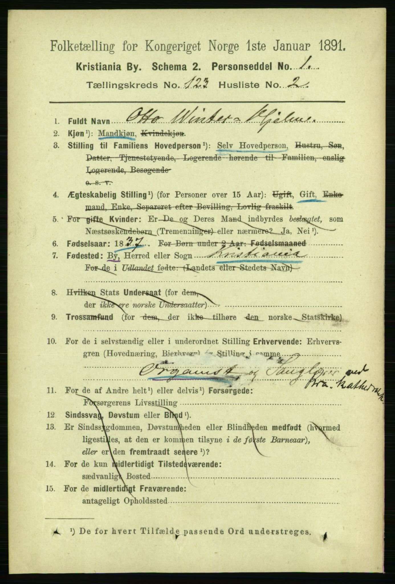 RA, 1891 census for 0301 Kristiania, 1891, p. 65123