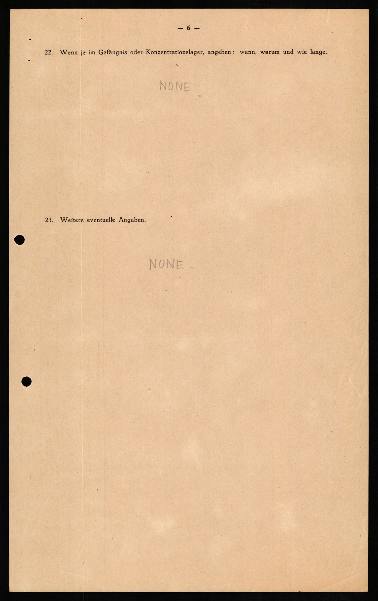 Forsvaret, Forsvarets overkommando II, AV/RA-RAFA-3915/D/Db/L0013: CI Questionaires. Tyske okkupasjonsstyrker i Norge. Tyskere., 1945-1946, p. 369