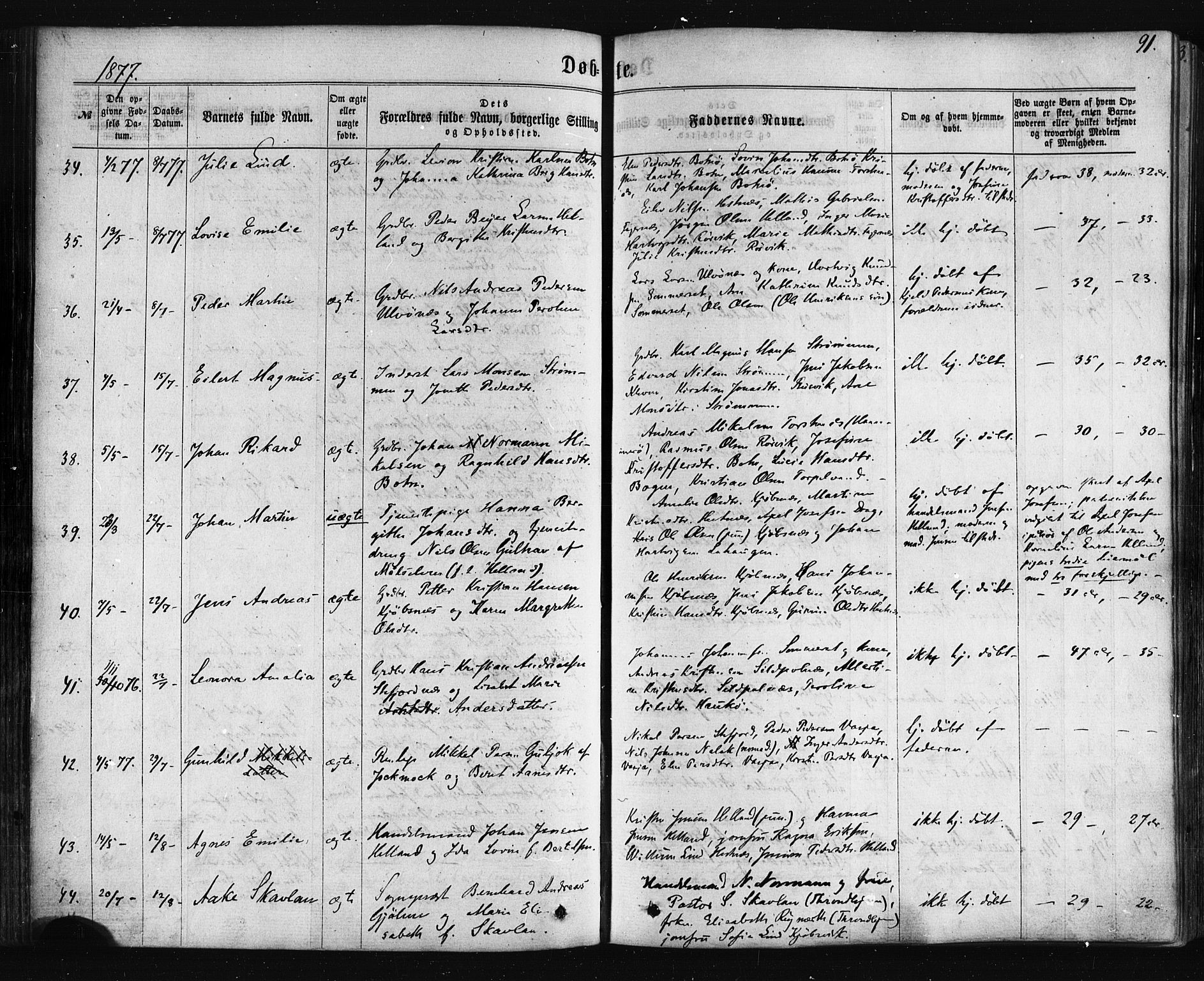 Ministerialprotokoller, klokkerbøker og fødselsregistre - Nordland, AV/SAT-A-1459/861/L0867: Parish register (official) no. 861A02, 1864-1878, p. 91