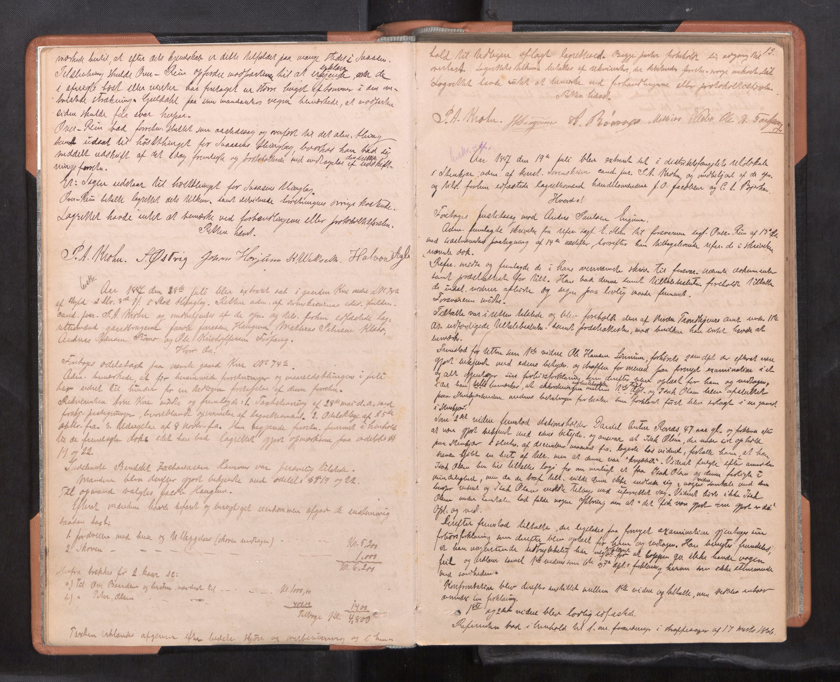 Inderøy sorenskriveri, AV/SAT-A-4147/1/1/1B/L0024: Ekstrarettsprotokoll D, 1887-1900, p. 12b-13a