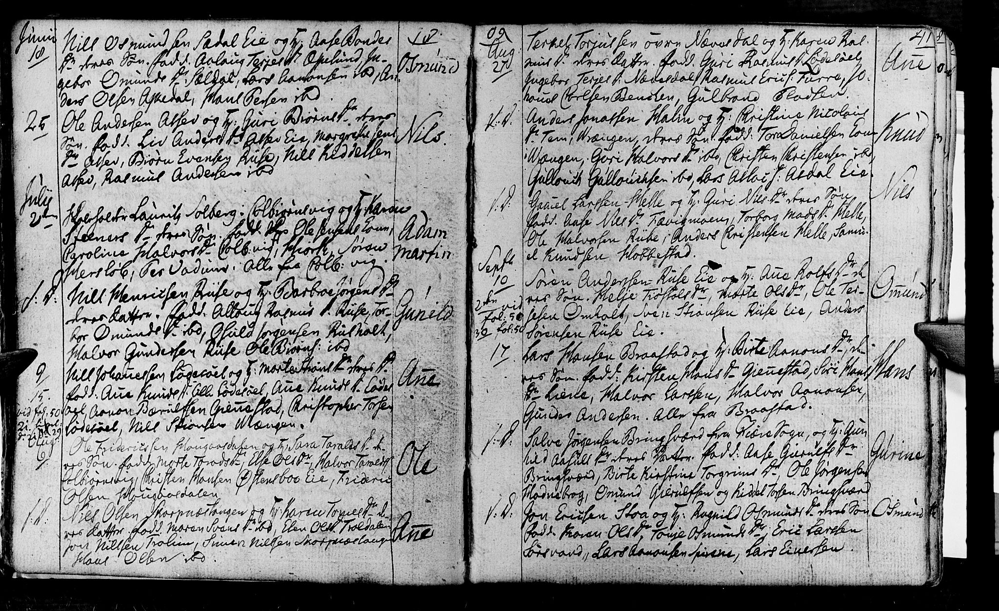 Øyestad sokneprestkontor, AV/SAK-1111-0049/F/Fa/L0011: Parish register (official) no. A 11, 1805-1824, p. 41