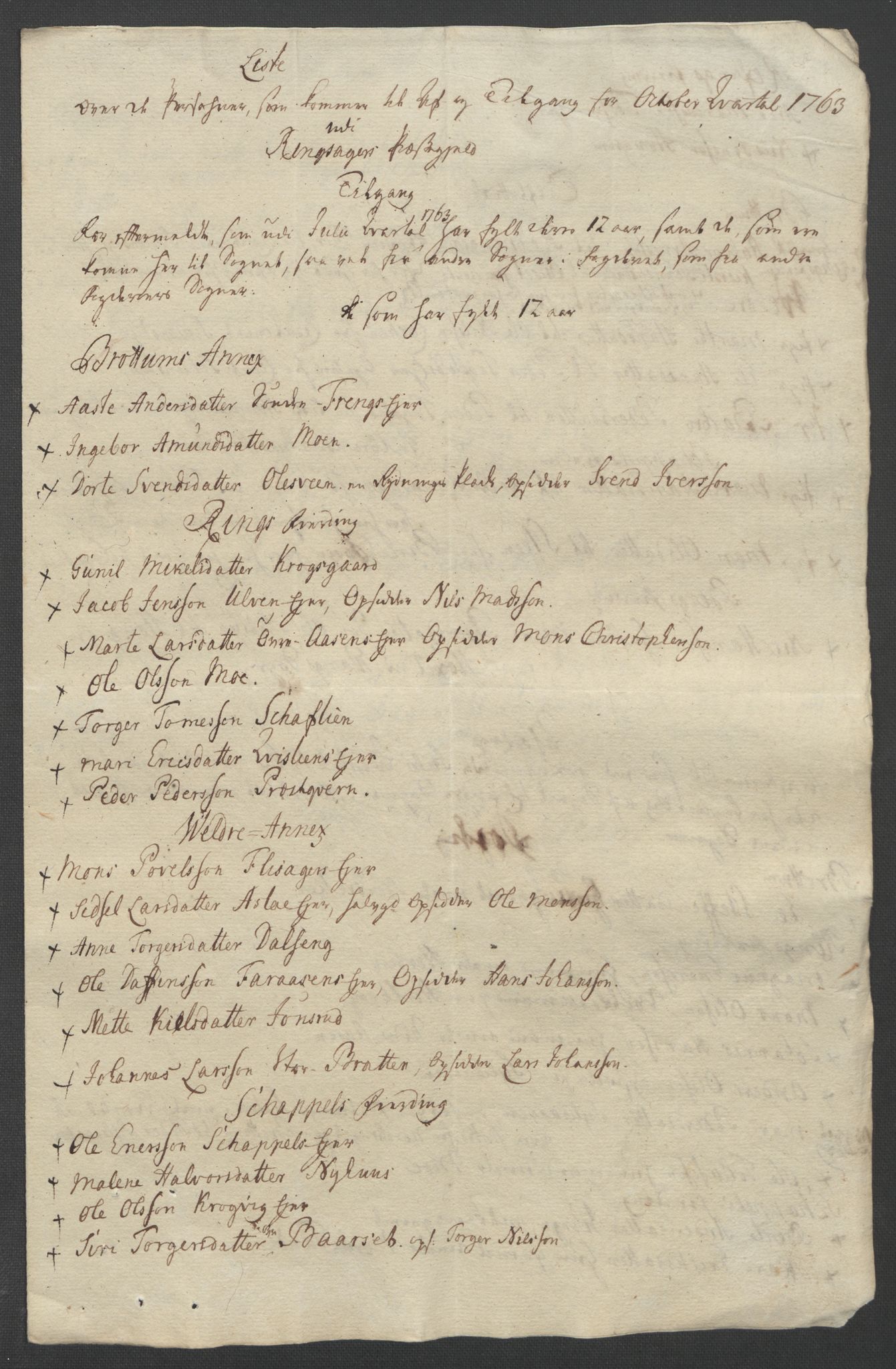 Rentekammeret inntil 1814, Reviderte regnskaper, Fogderegnskap, AV/RA-EA-4092/R16/L1147: Ekstraskatten Hedmark, 1763-1764, p. 75