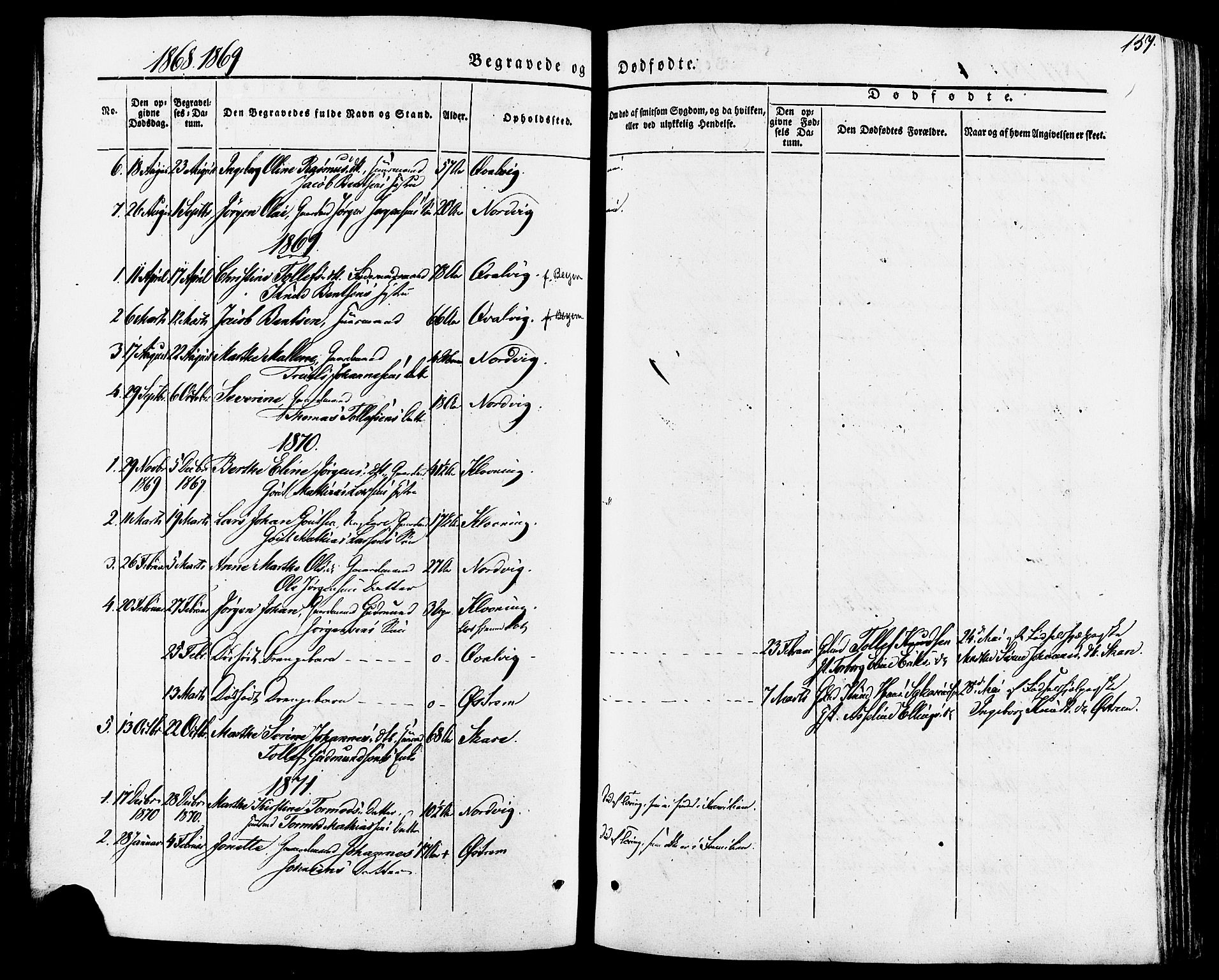 Torvastad sokneprestkontor, AV/SAST-A -101857/H/Ha/Haa/L0007: Parish register (official) no. A 7, 1838-1882, p. 157