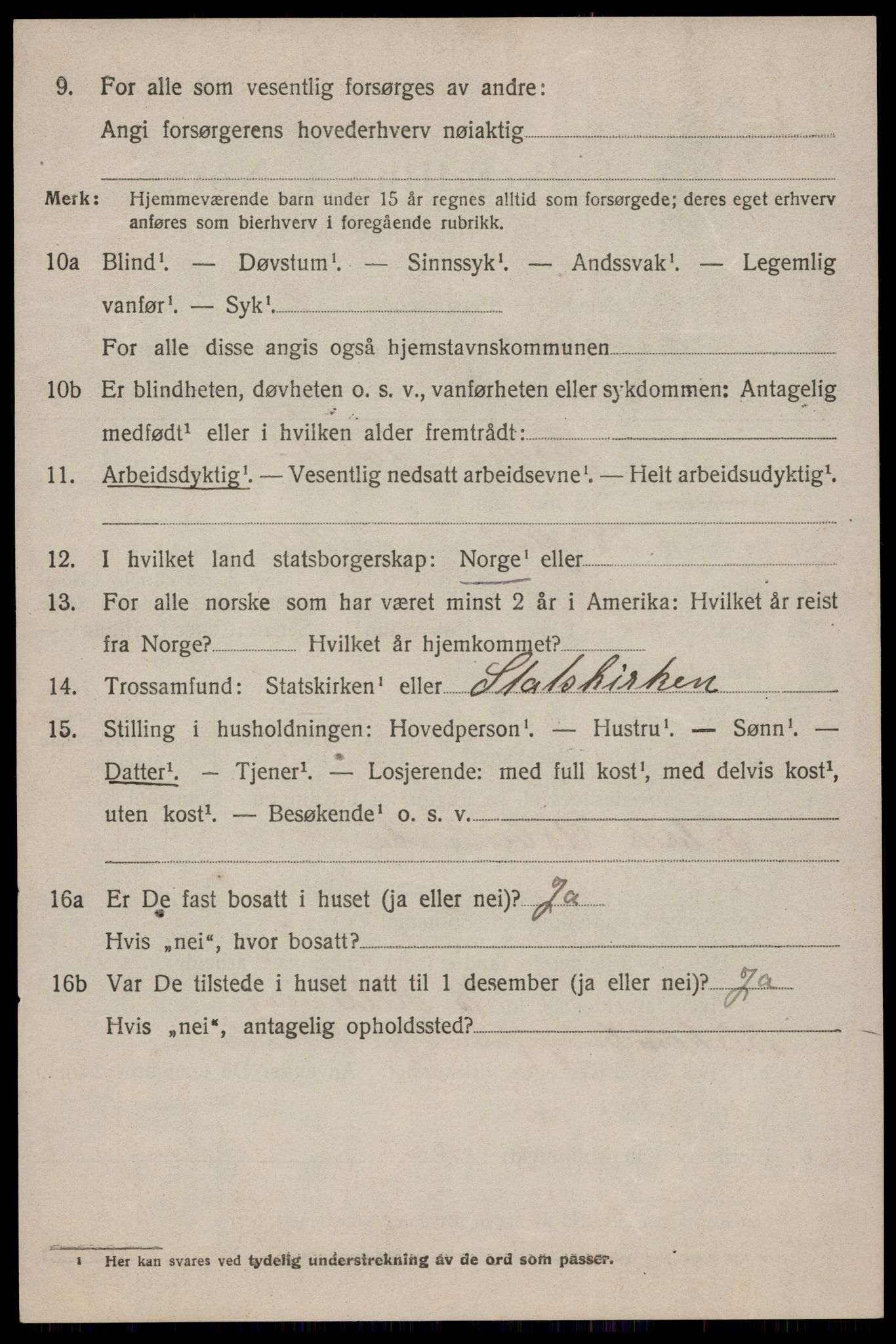 SAST, 1920 census for Hetland, 1920, p. 15450