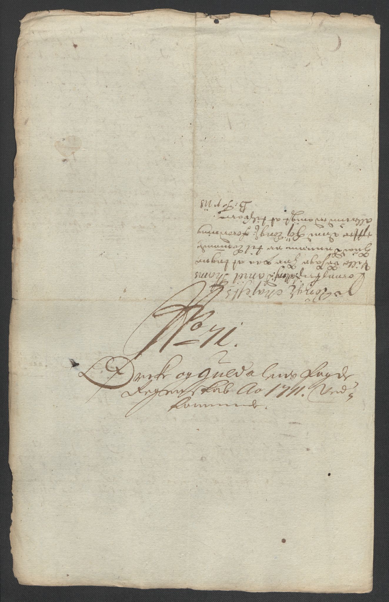 Rentekammeret inntil 1814, Reviderte regnskaper, Fogderegnskap, AV/RA-EA-4092/R60/L3962: Fogderegnskap Orkdal og Gauldal, 1711, p. 218