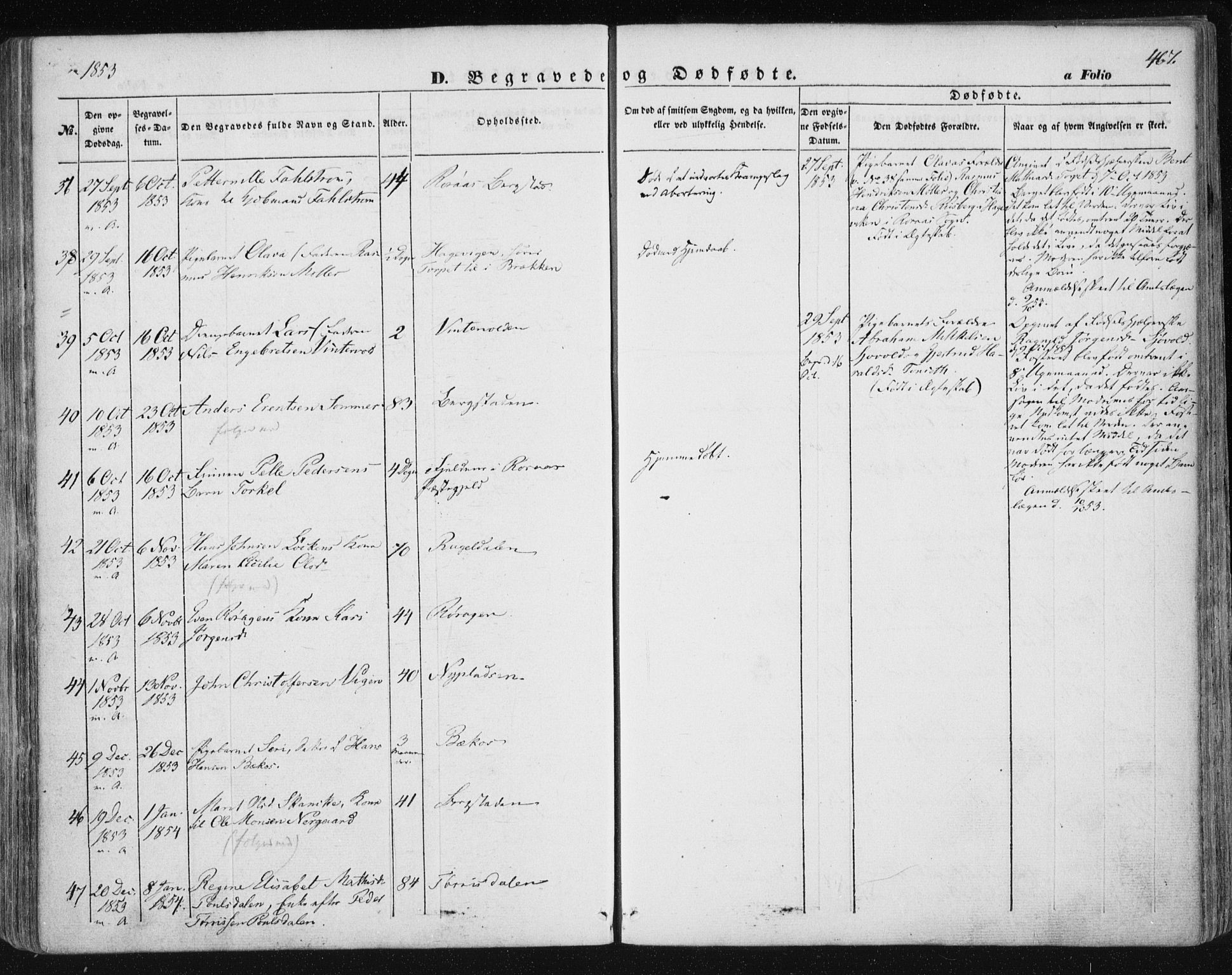 Ministerialprotokoller, klokkerbøker og fødselsregistre - Sør-Trøndelag, SAT/A-1456/681/L0931: Parish register (official) no. 681A09, 1845-1859, p. 467
