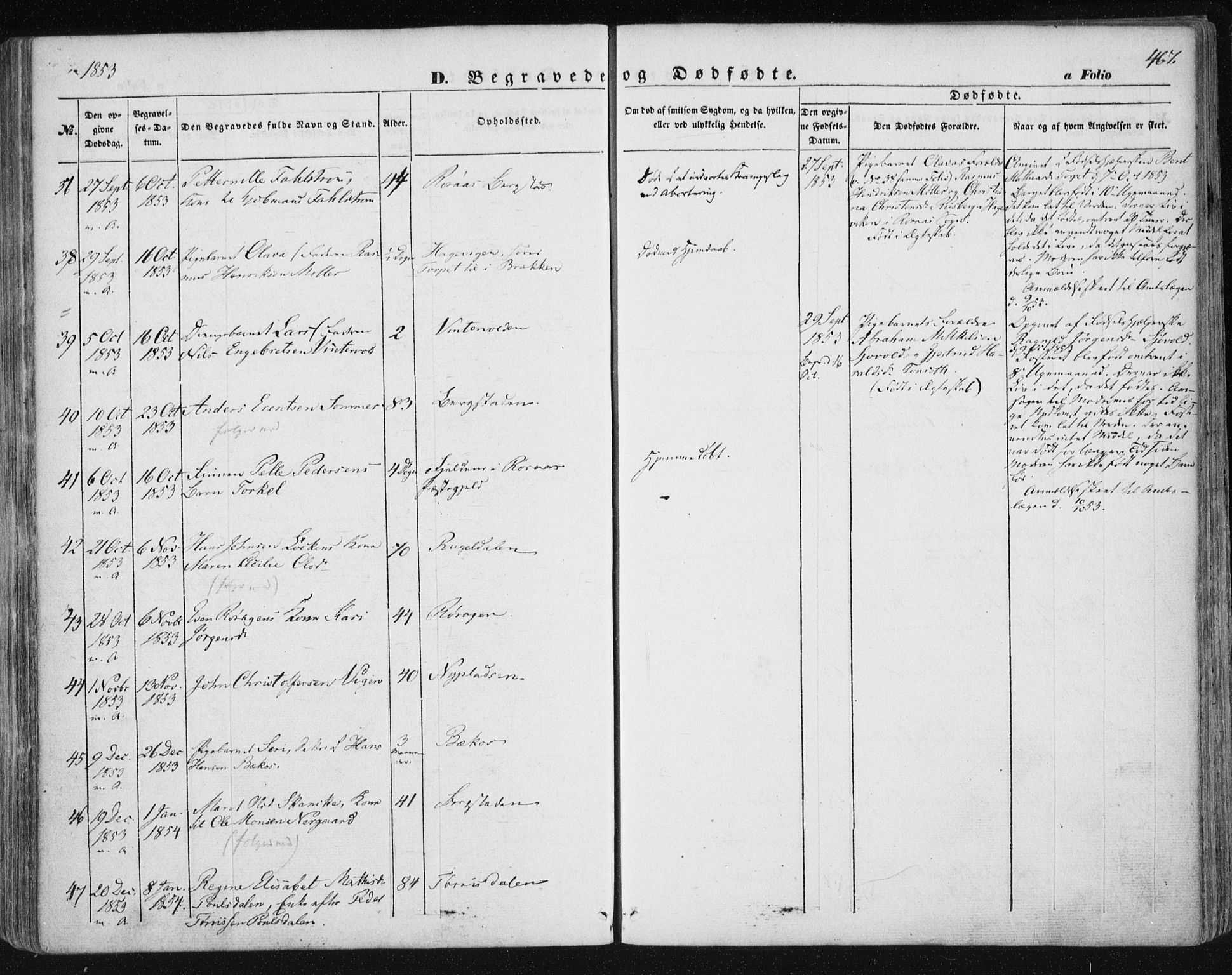 Ministerialprotokoller, klokkerbøker og fødselsregistre - Sør-Trøndelag, AV/SAT-A-1456/681/L0931: Parish register (official) no. 681A09, 1845-1859, p. 467