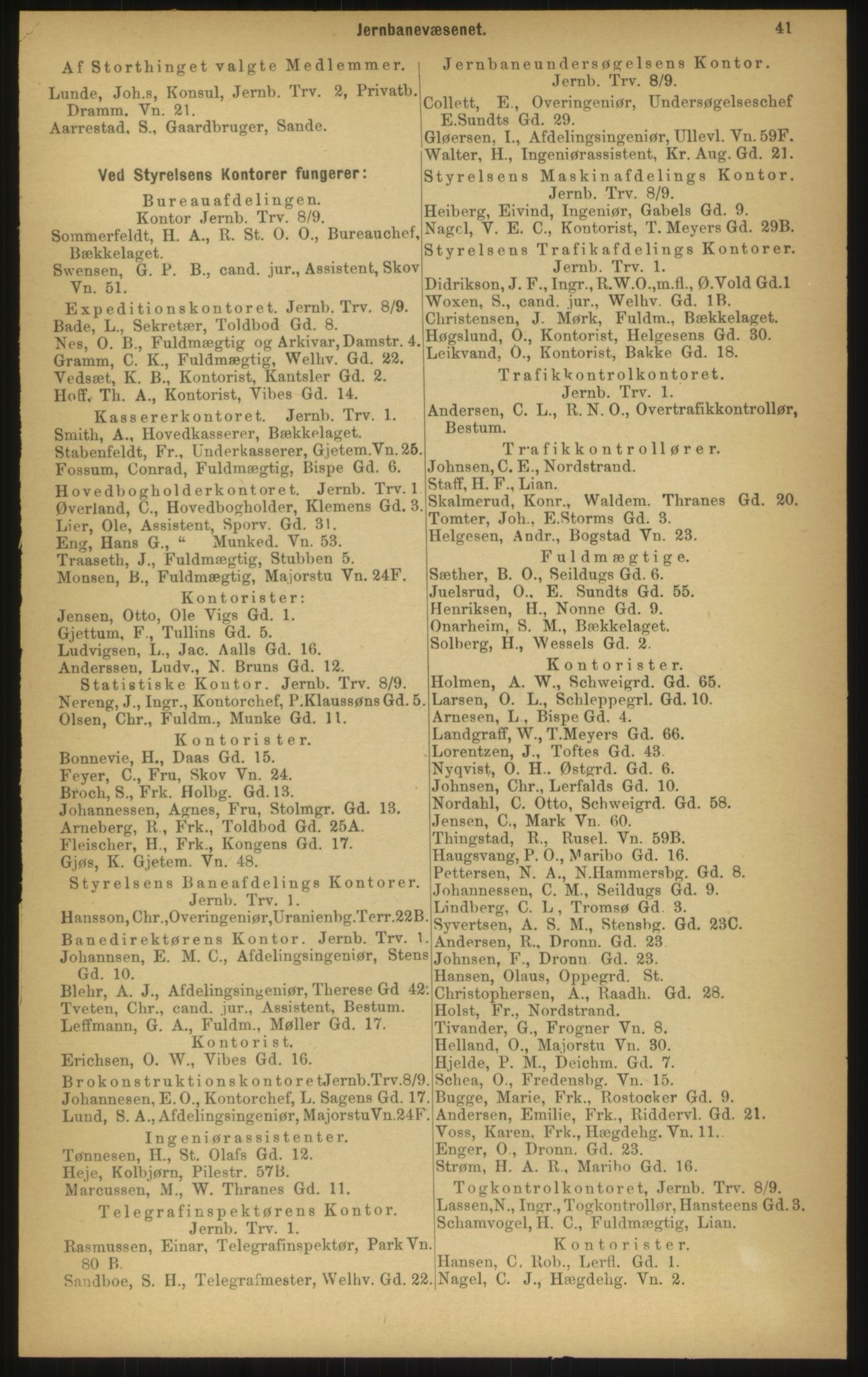 Kristiania/Oslo adressebok, PUBL/-, 1897, p. 41
